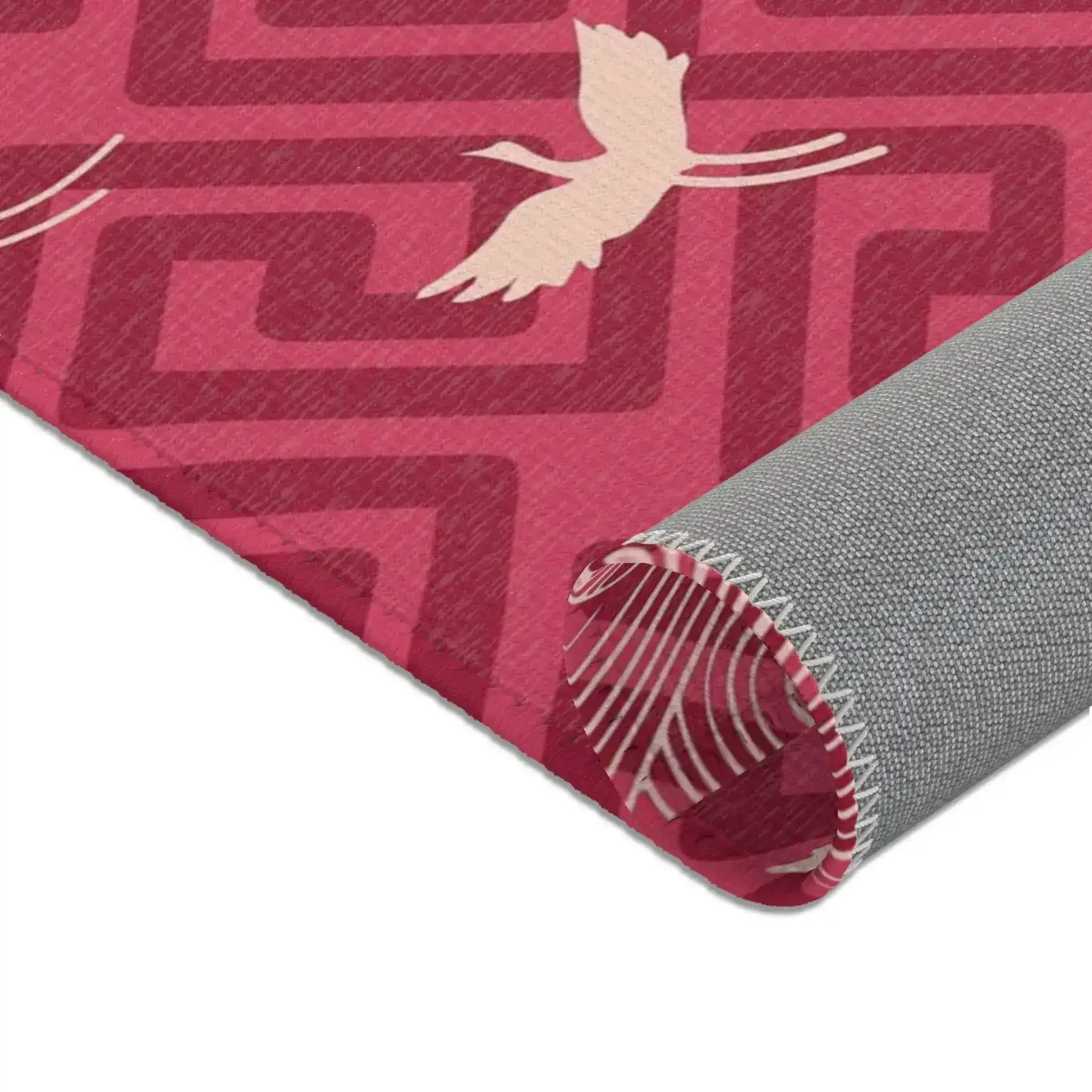 Crimson Crane Waves Accent Rug - Image 4