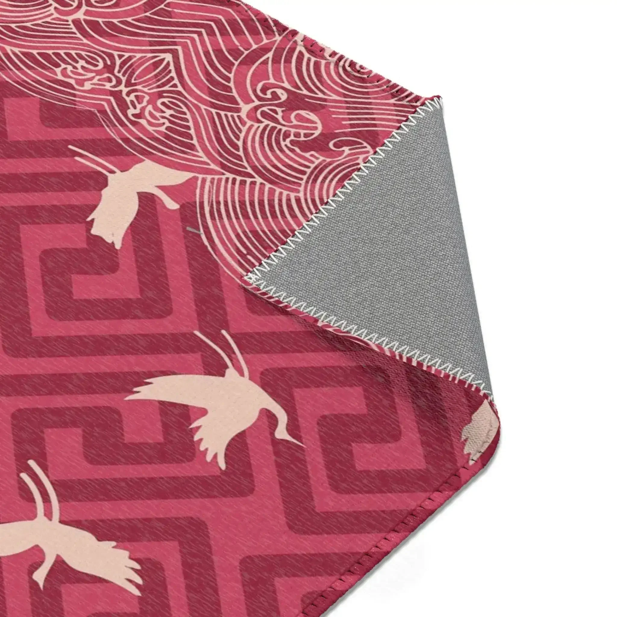 Crimson Crane Waves Accent Rug - Image 5