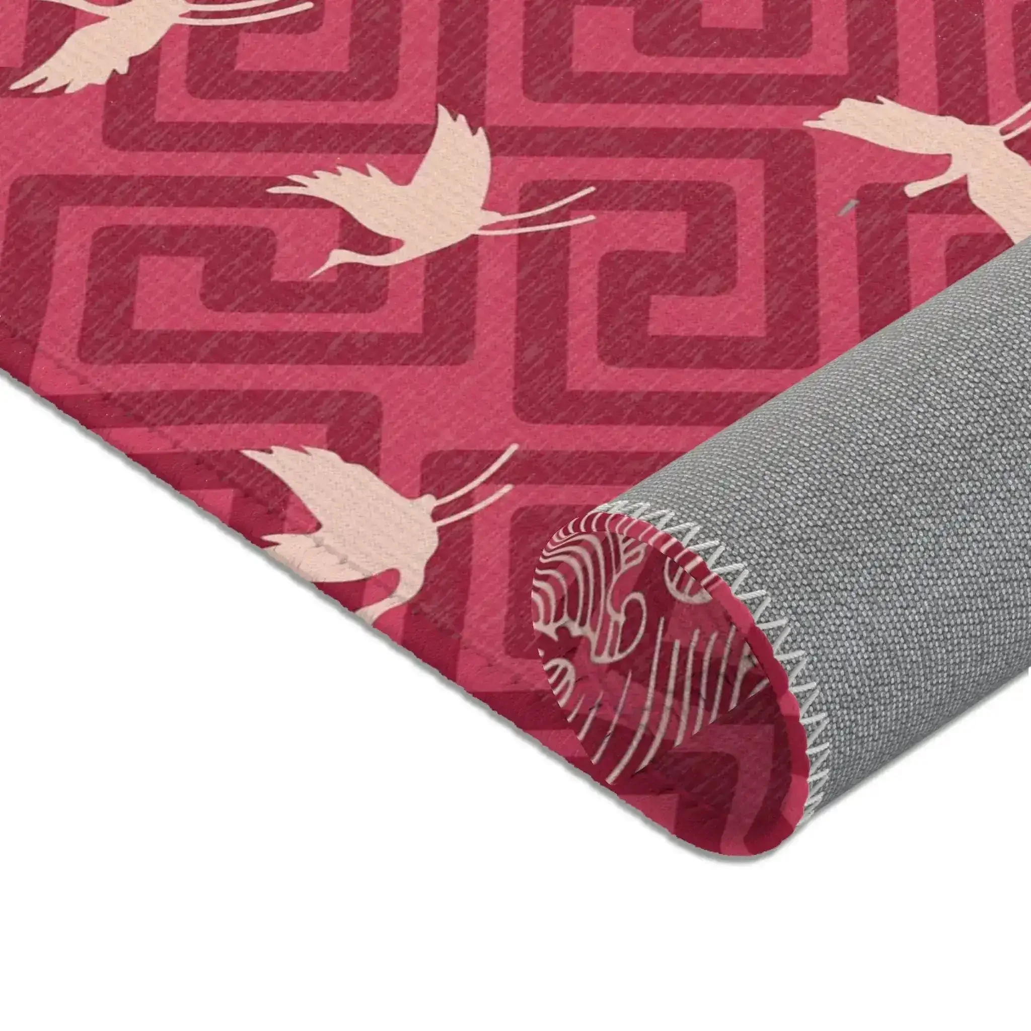 Crimson Crane Waves Accent Rug - Image 7