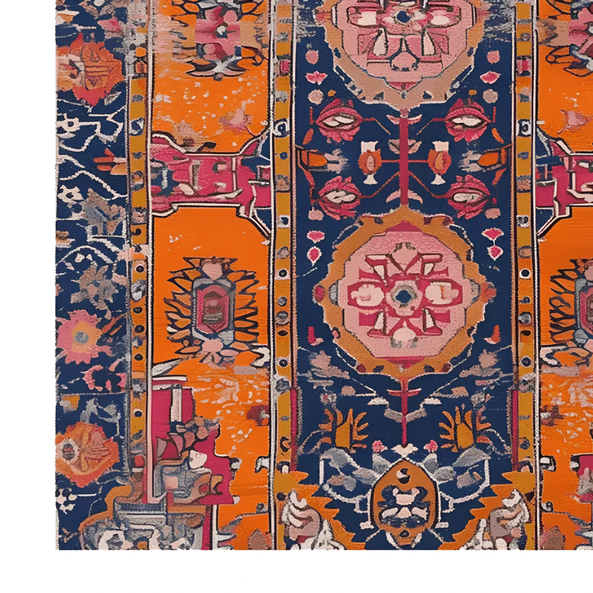 Crimson Flora Hand Knotted Rug - Image 7