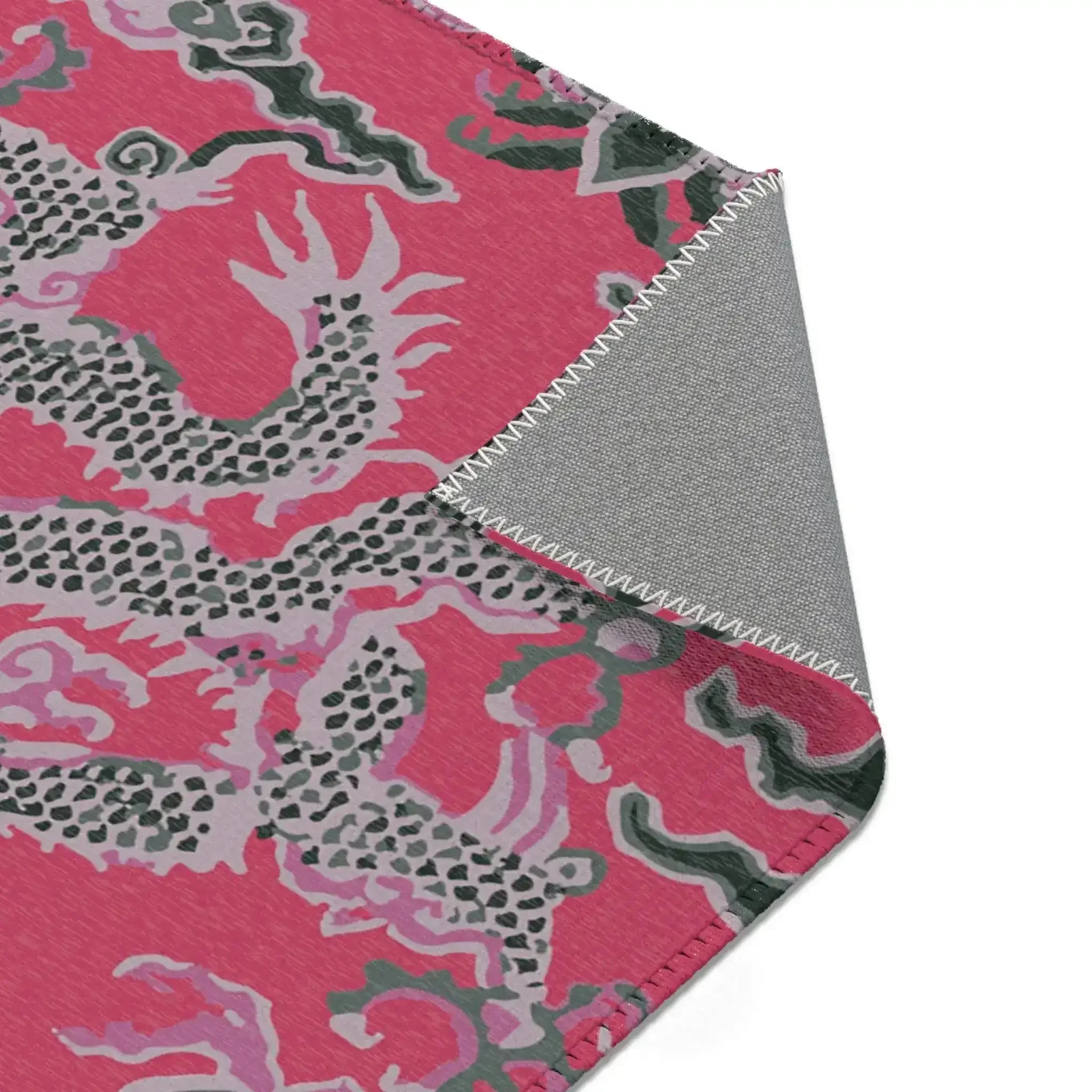 Crimson Imperial Dragon Accent Rug - Image 6
