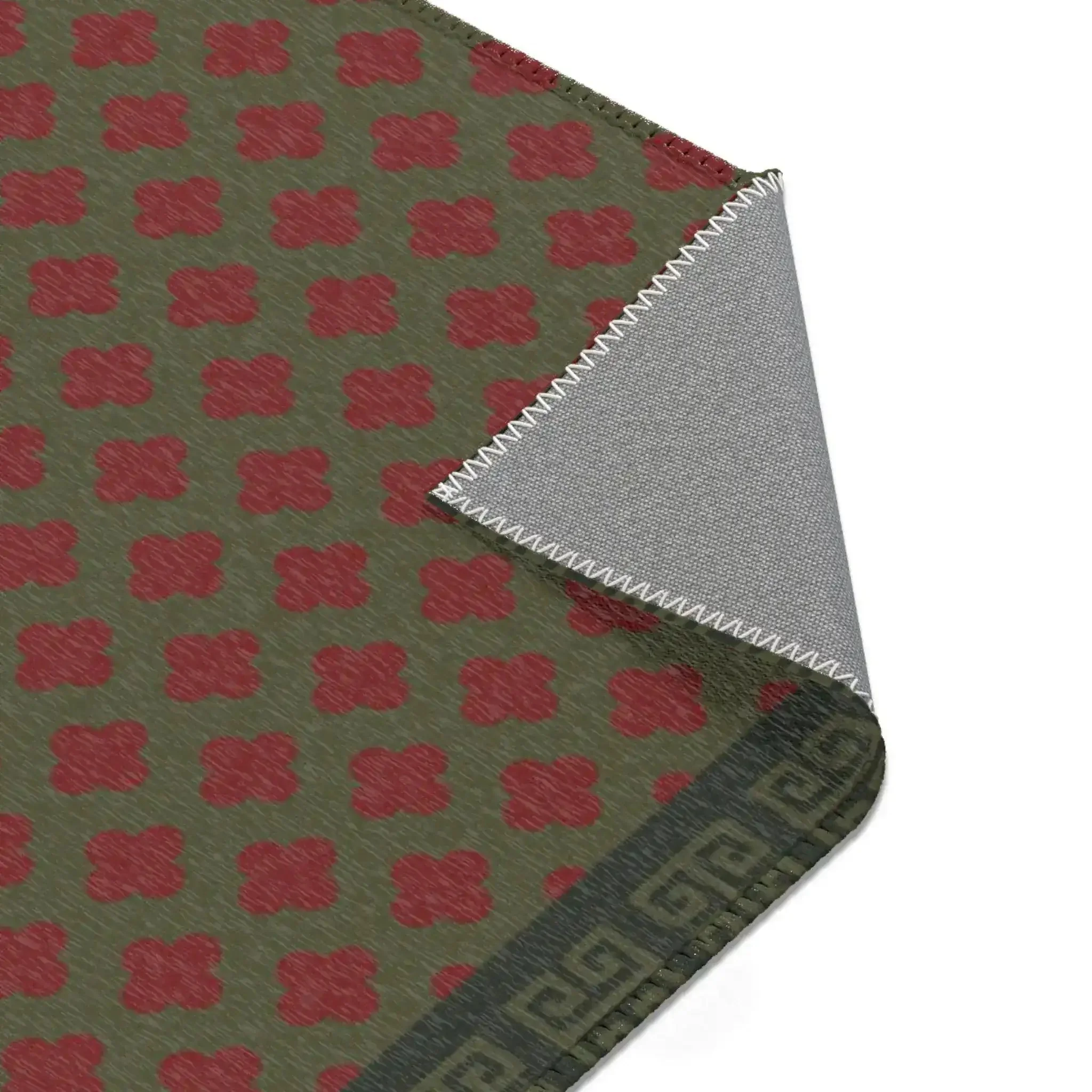 Crimson Lotus Medallion Accent Rug - Image 8