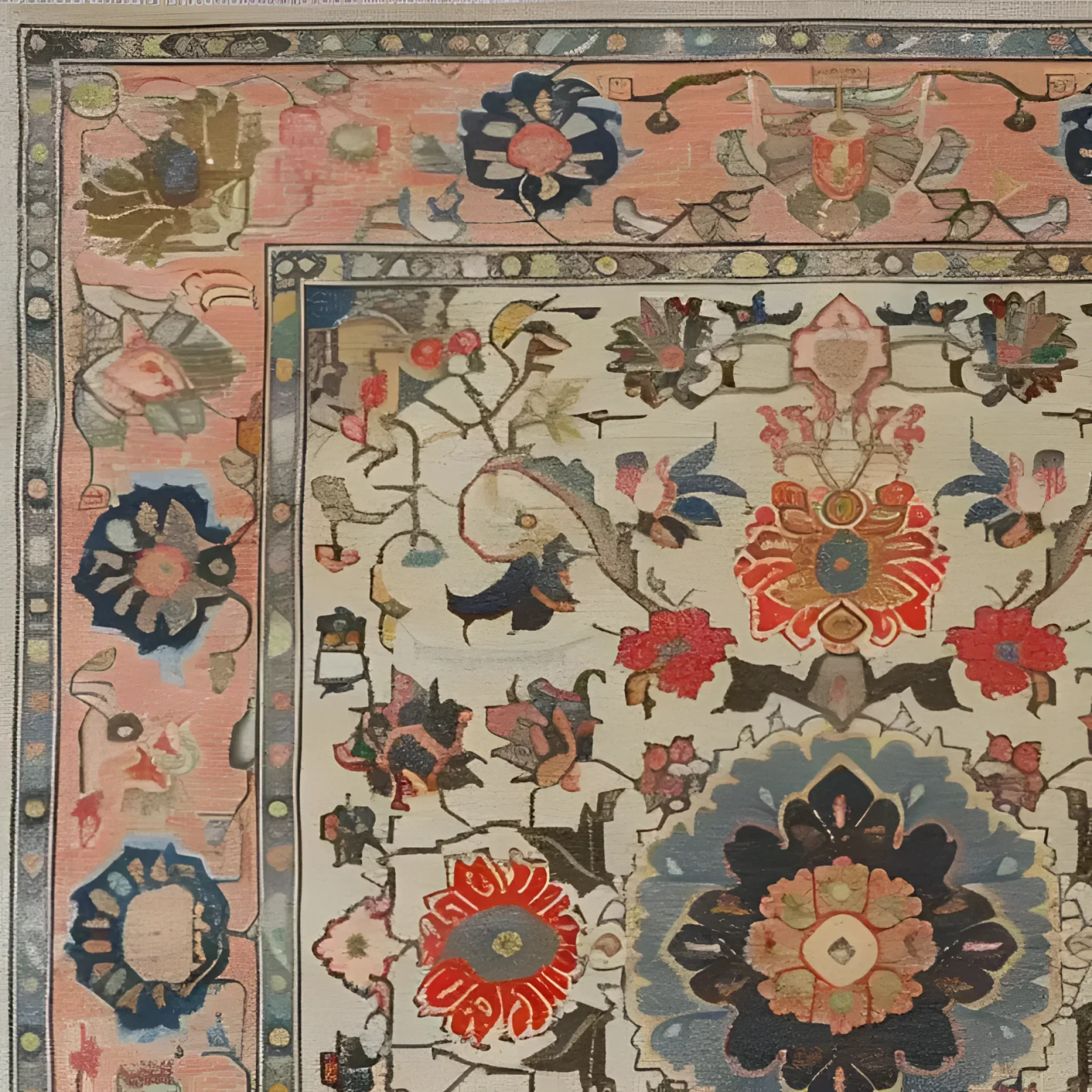 Crimson Medallion Serenity Hand Knotted Area Rug - Image 5