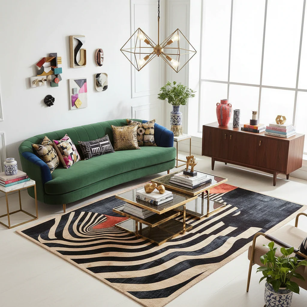 Crimson Noir Classic Hand Tufted Rug  - Image 3