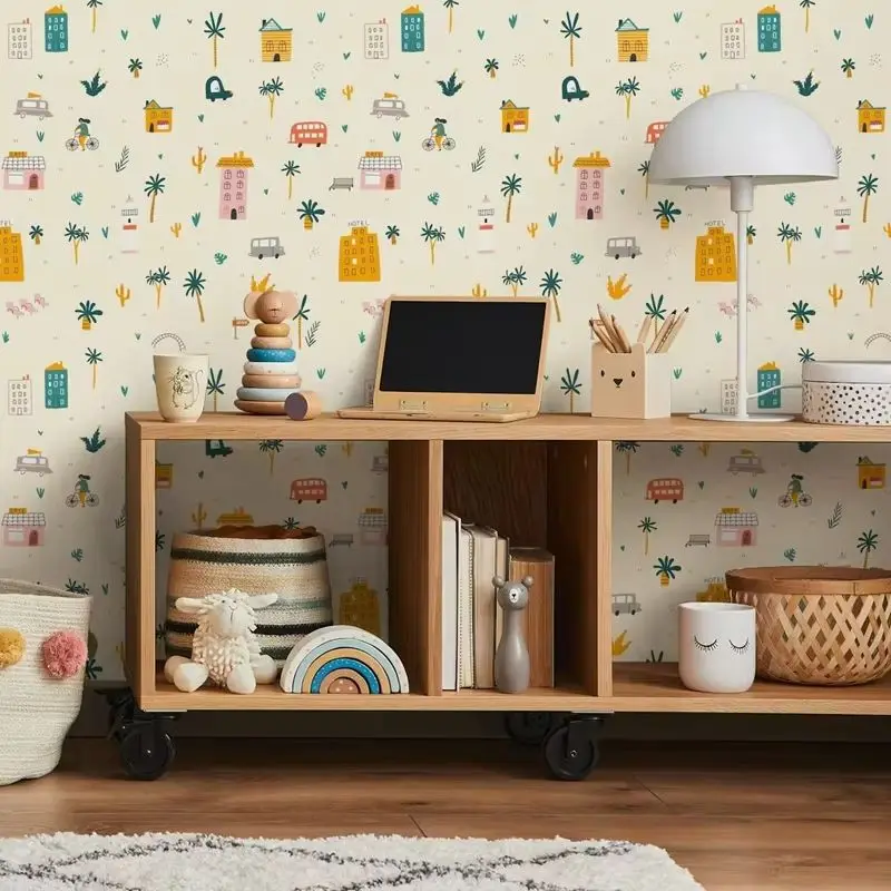Cute City Map Kids Wallpaper - Image 5