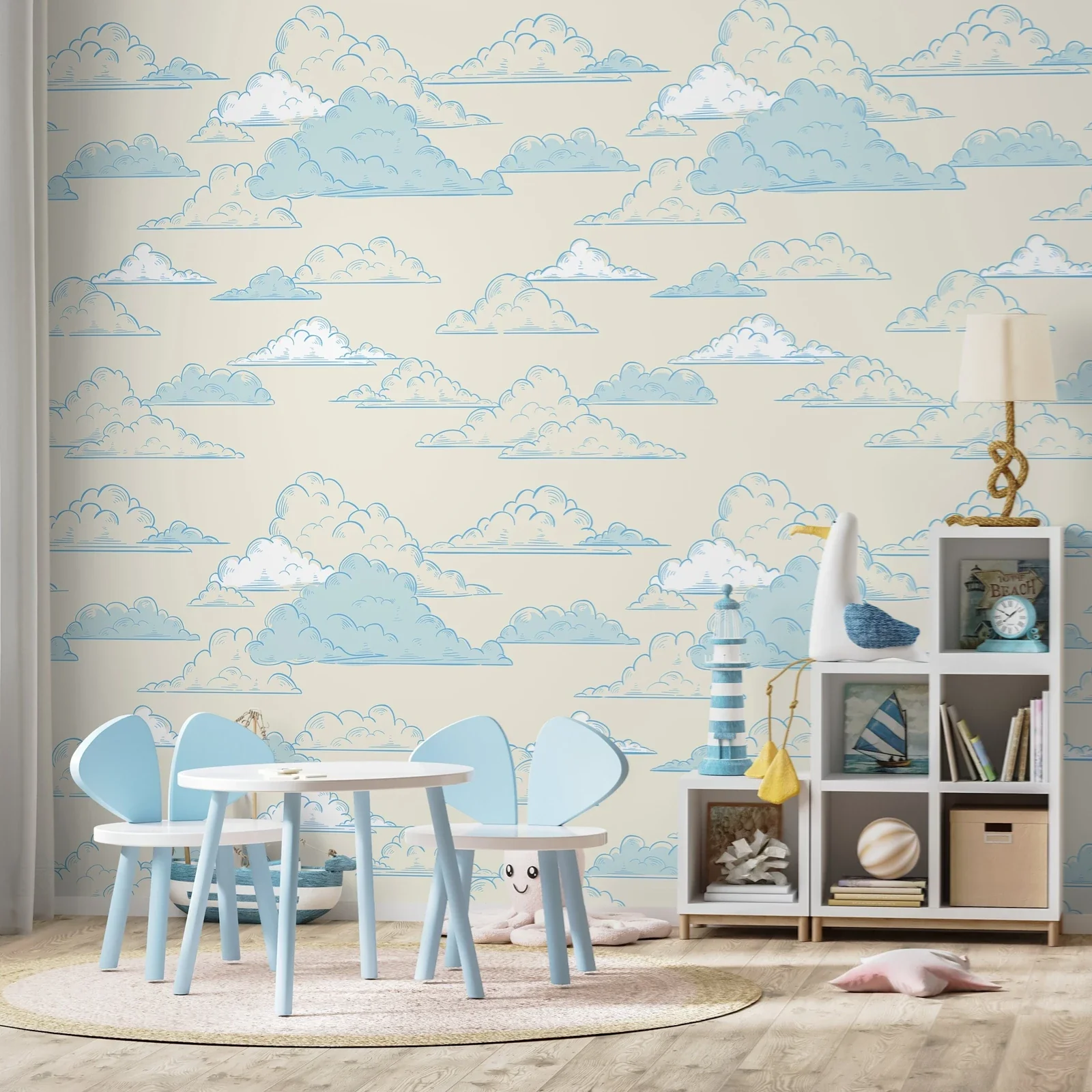 Cute Clouds Nursery Wallpaper - Image 2