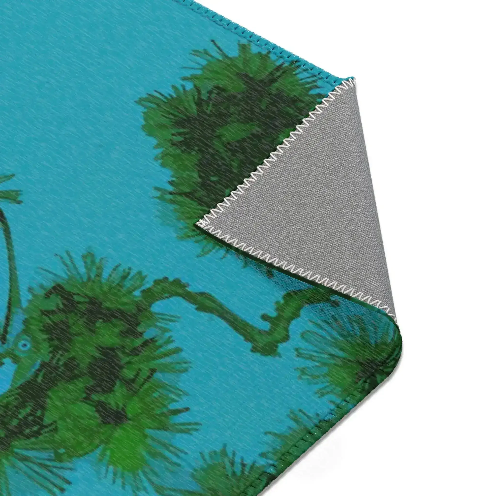 Dancing Cranes in Emerald Pines Accent Rug - Image 8