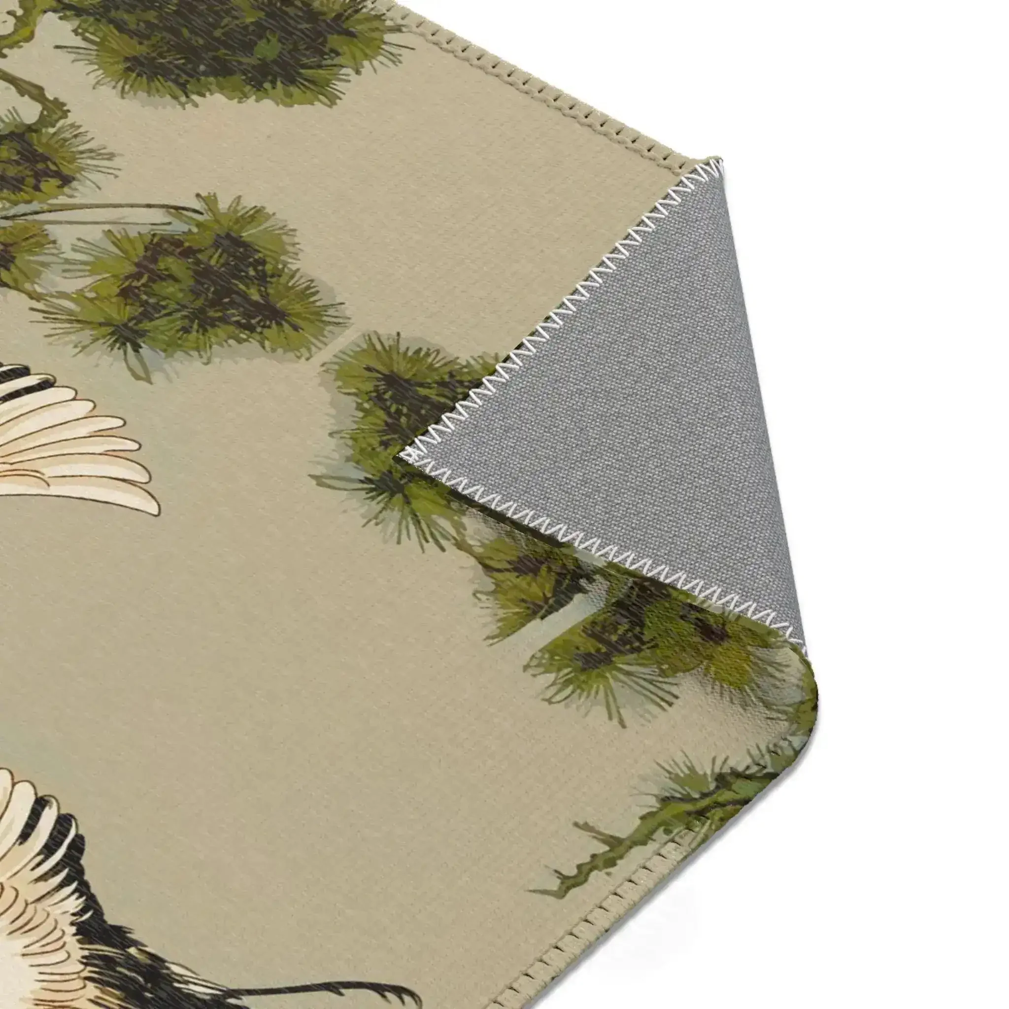 Dancing Cranes in Olive Grove Accent Rug - Image 6