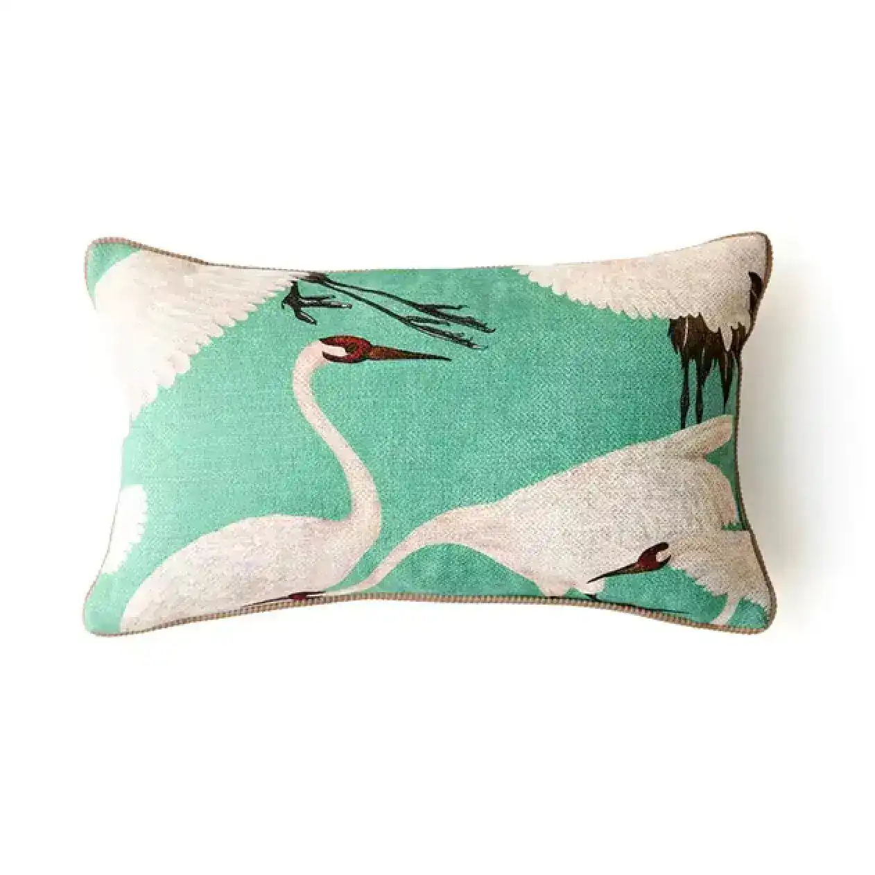 Dancing Cranes Throw Pillow Cover - Image 2