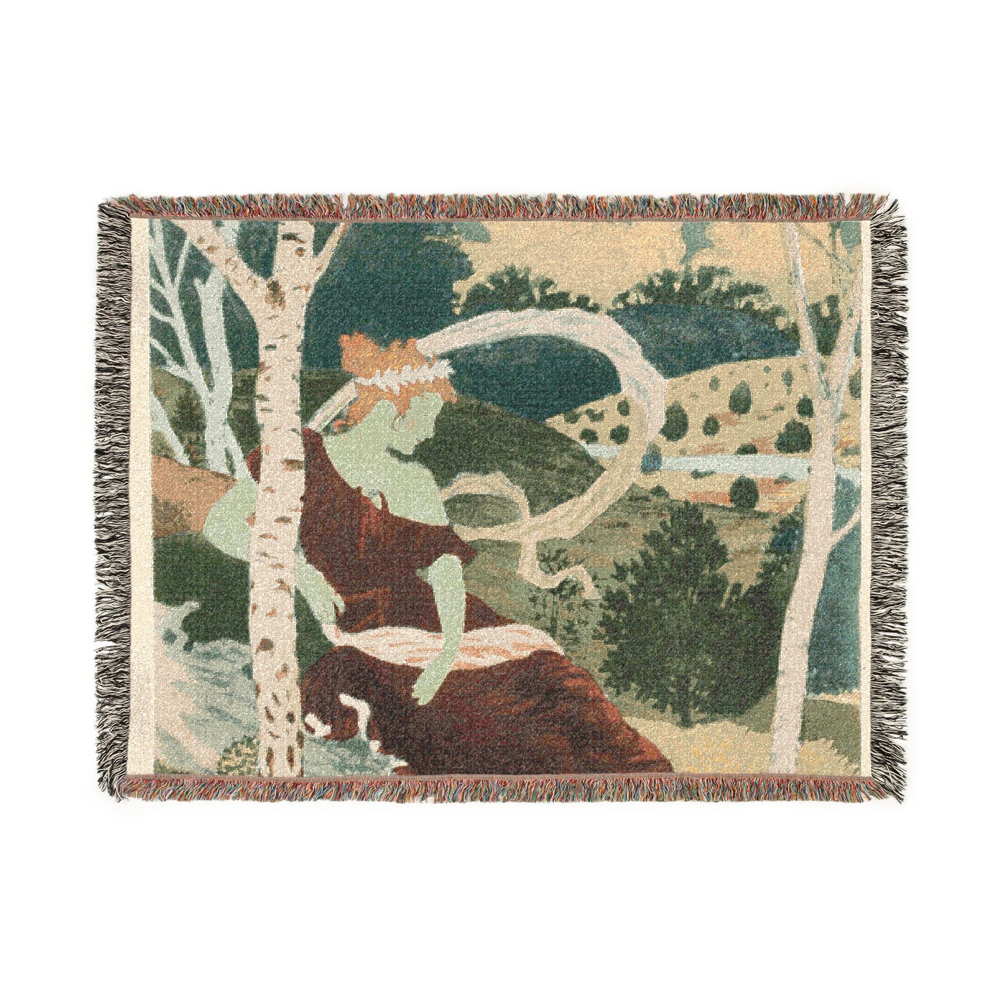 dans-les-bois-eugene-grasset | Woven Tapestry Blanket - Image 10