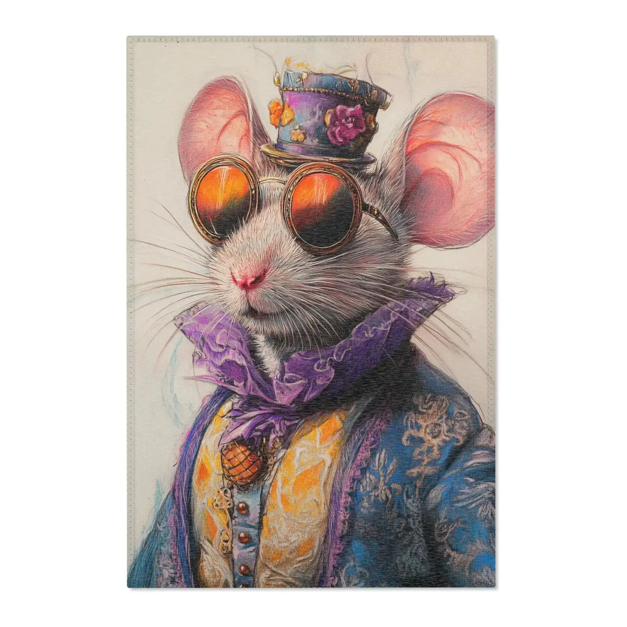 Dapper Whiskers Royal Mouse Accent Rug - Image 2