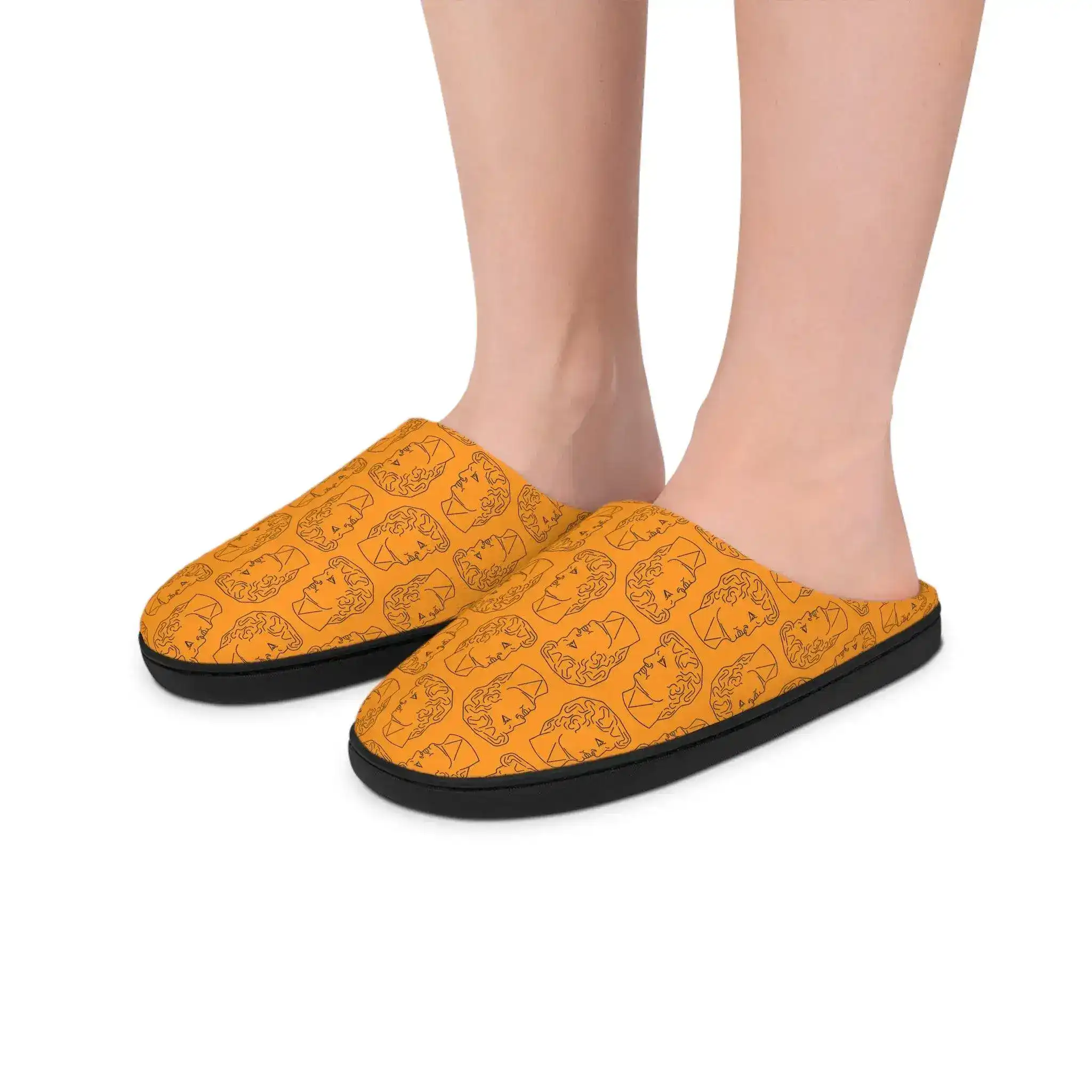 David Bust Orange Women's Indoor Slippers - Image 6