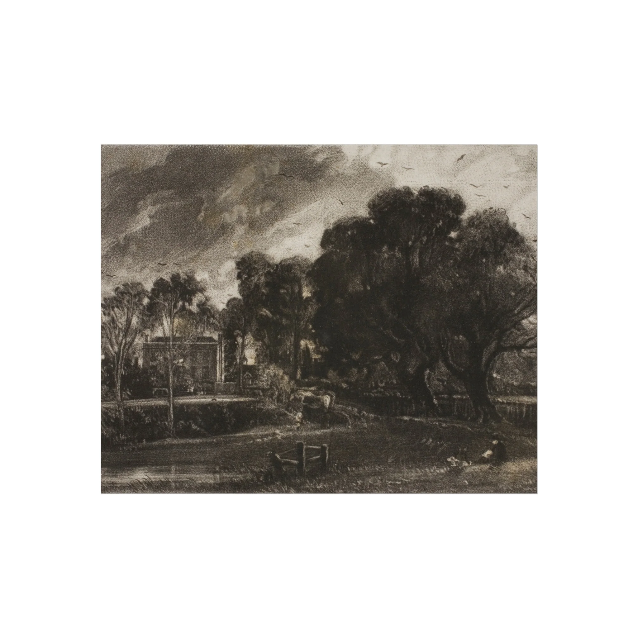 David Lucas - Frontispiece, to Mr. Constable's English Landscape, East Bergholt, Suffolk | Fine Art Poster - Image 2