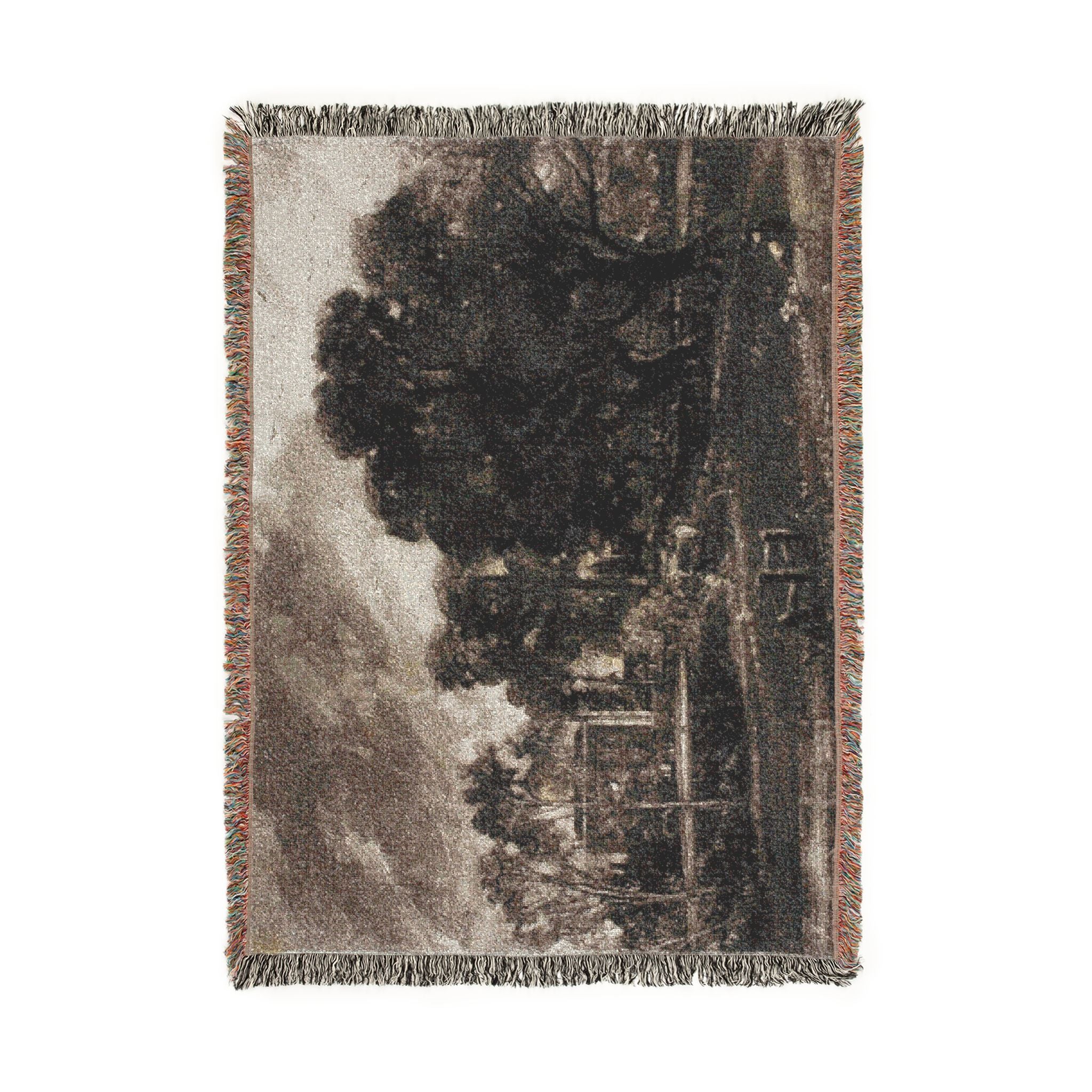 David Lucas - Frontispiece, to Mr. Constable's English Landscape, East Bergholt, Suffolk | Woven Tapestry Blanket - Image 6