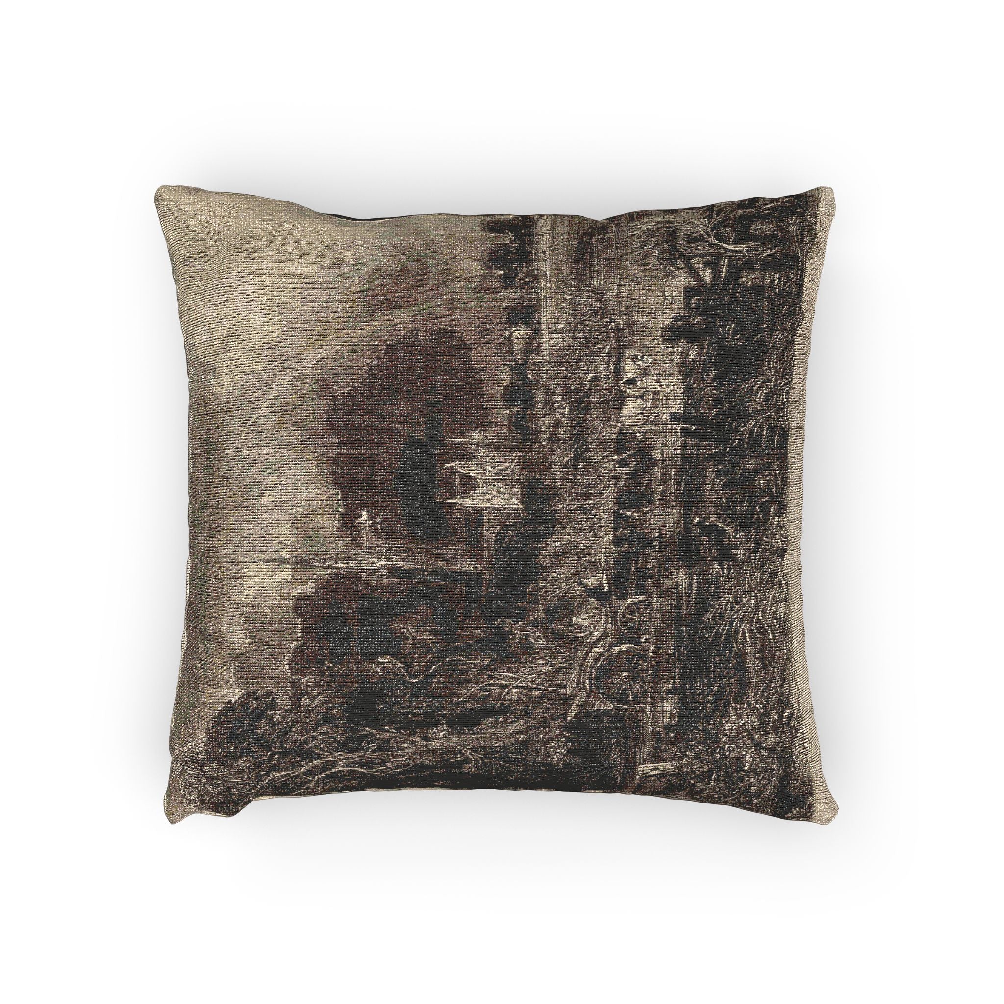 David Lucas - Salisbury Cathedral from the Meadows the Rainbow | Woven Pillow - Image 2