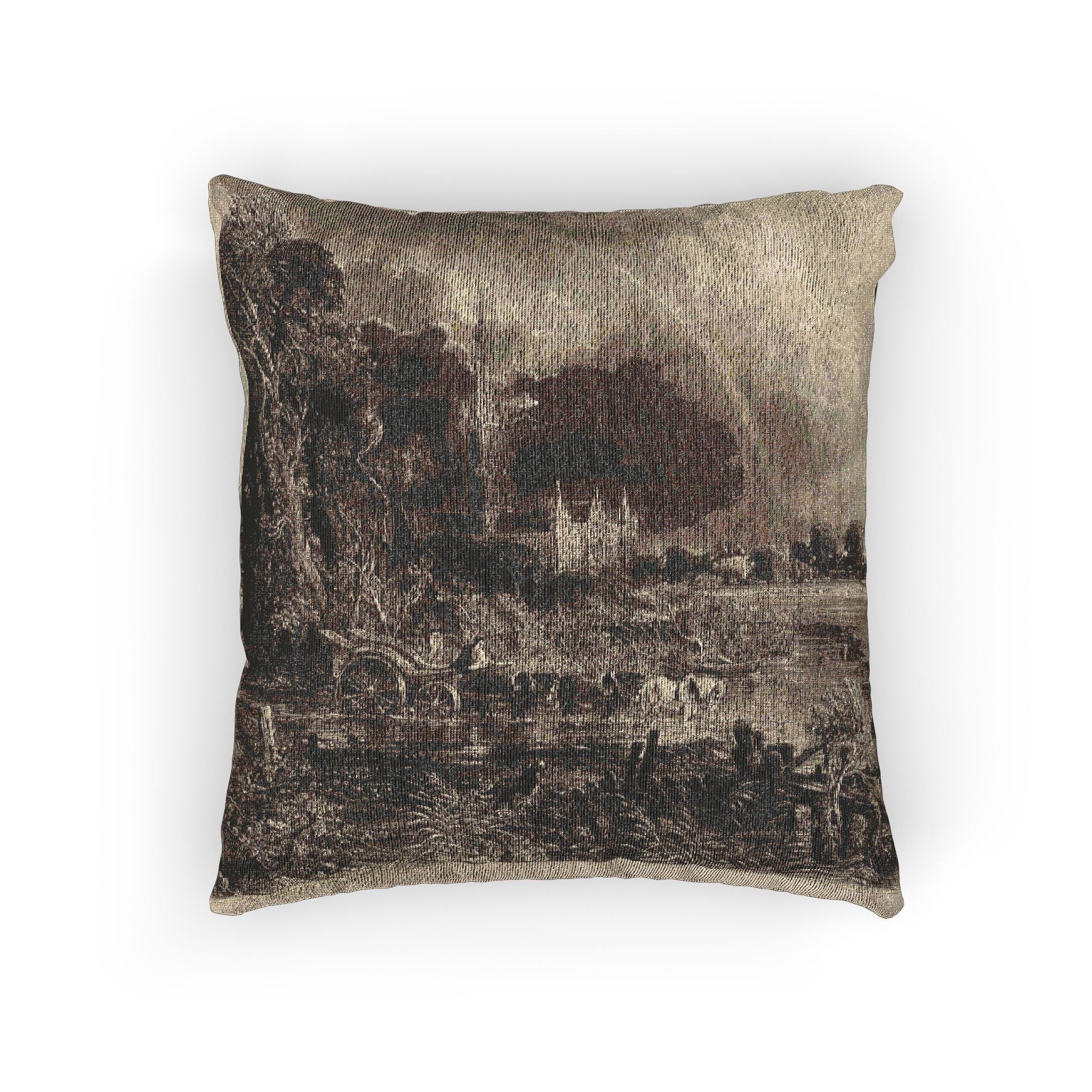 David Lucas - Salisbury Cathedral from the Meadows the Rainbow | Woven Pillow - Image 3