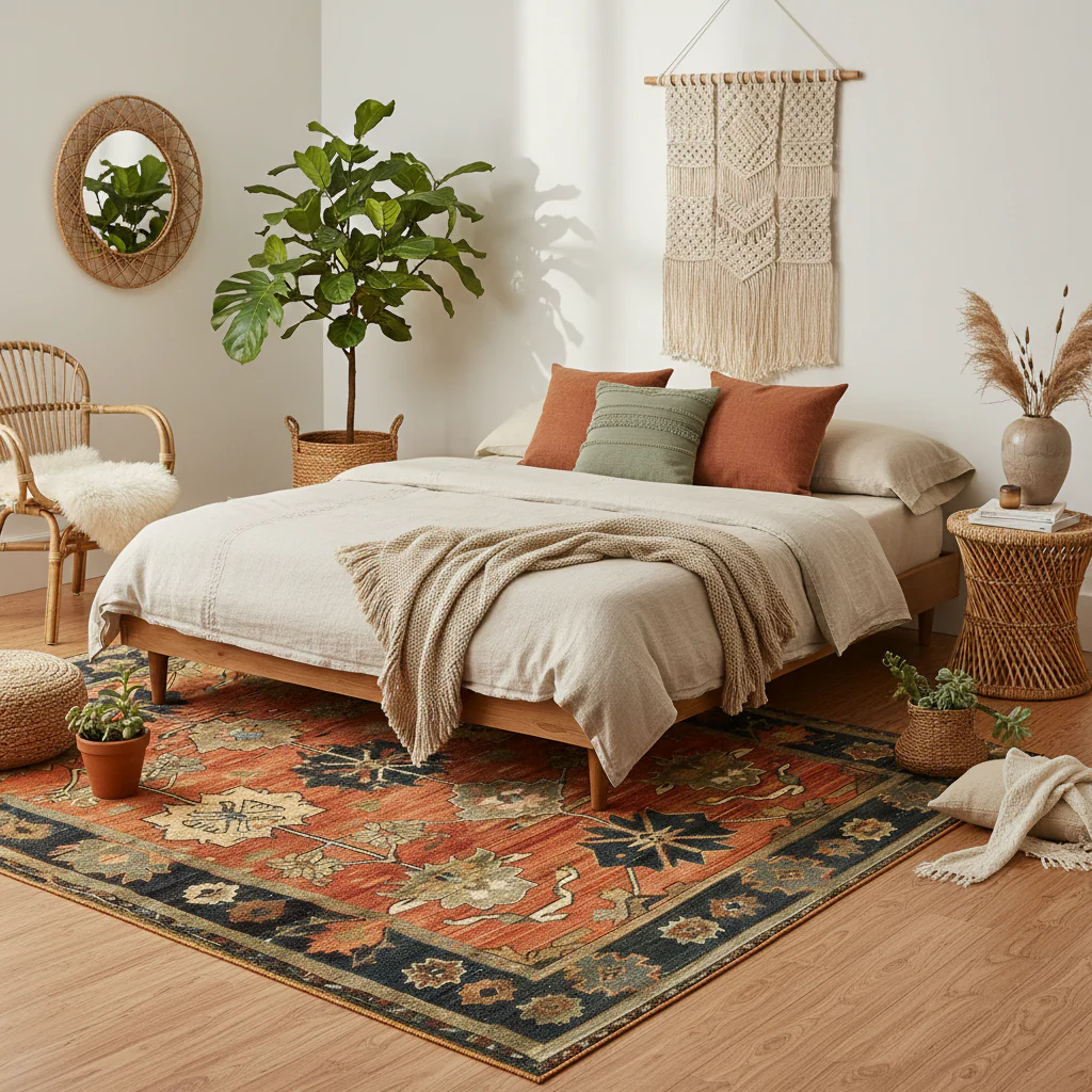 Desert Bloom Hand Tufted Wool Rug - Image 2