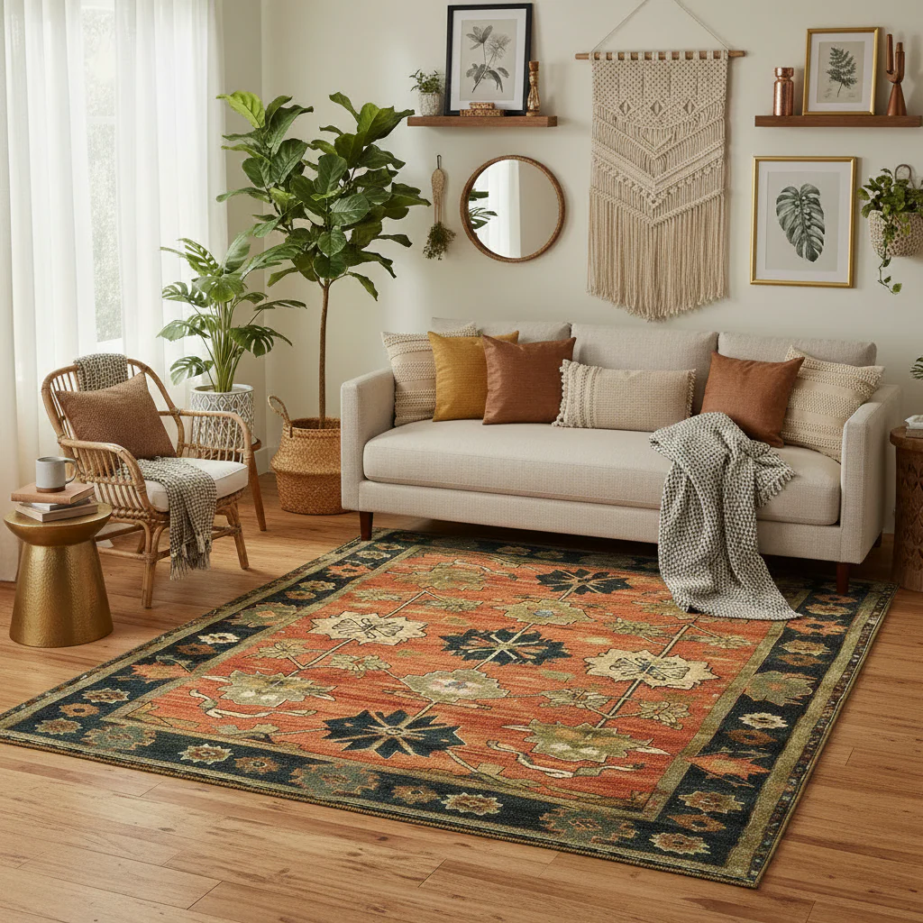 Desert Bloom Hand Tufted Wool Rug - Image 3