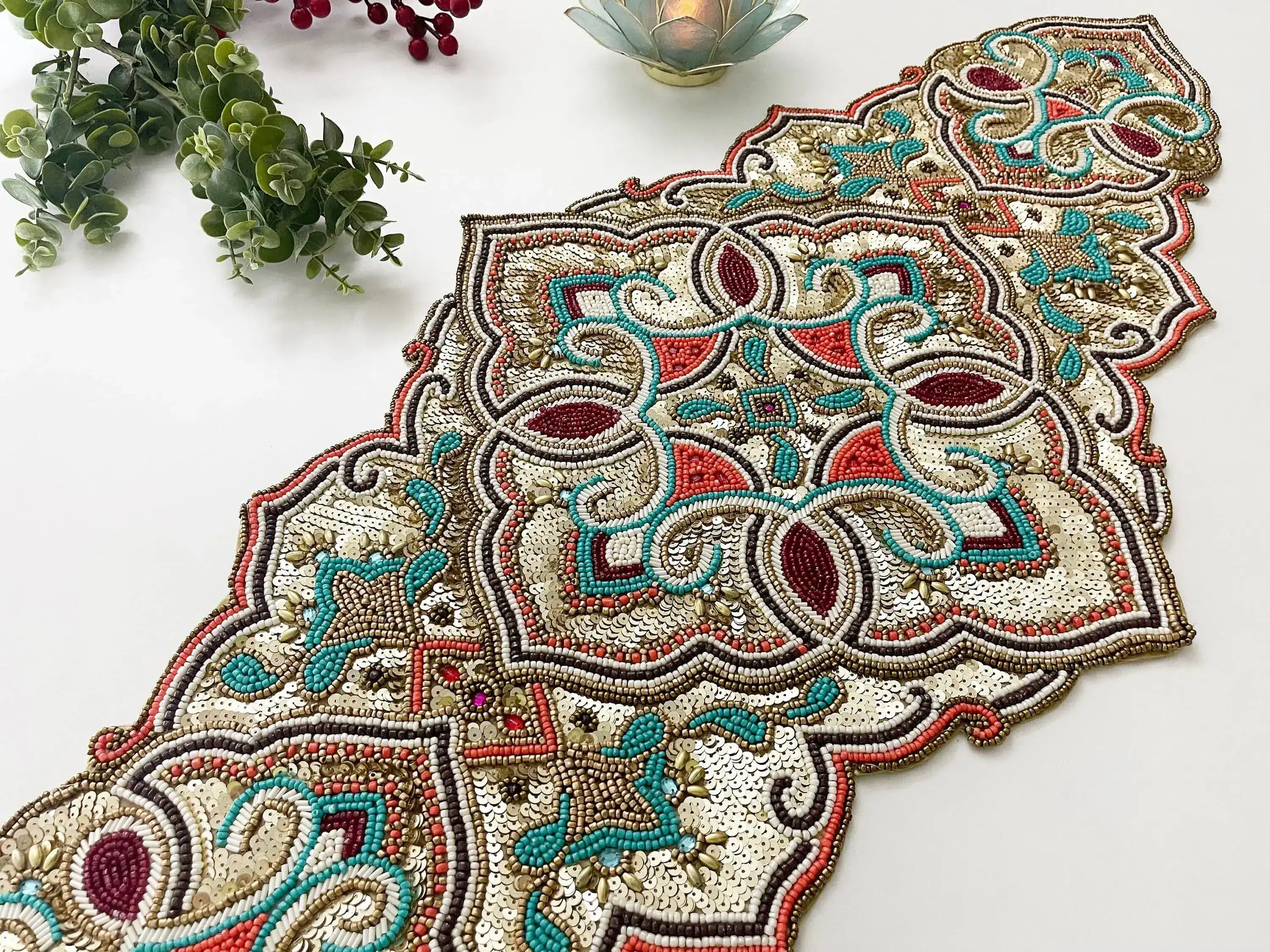 Desi Star Beaded Table Runner - Image 4