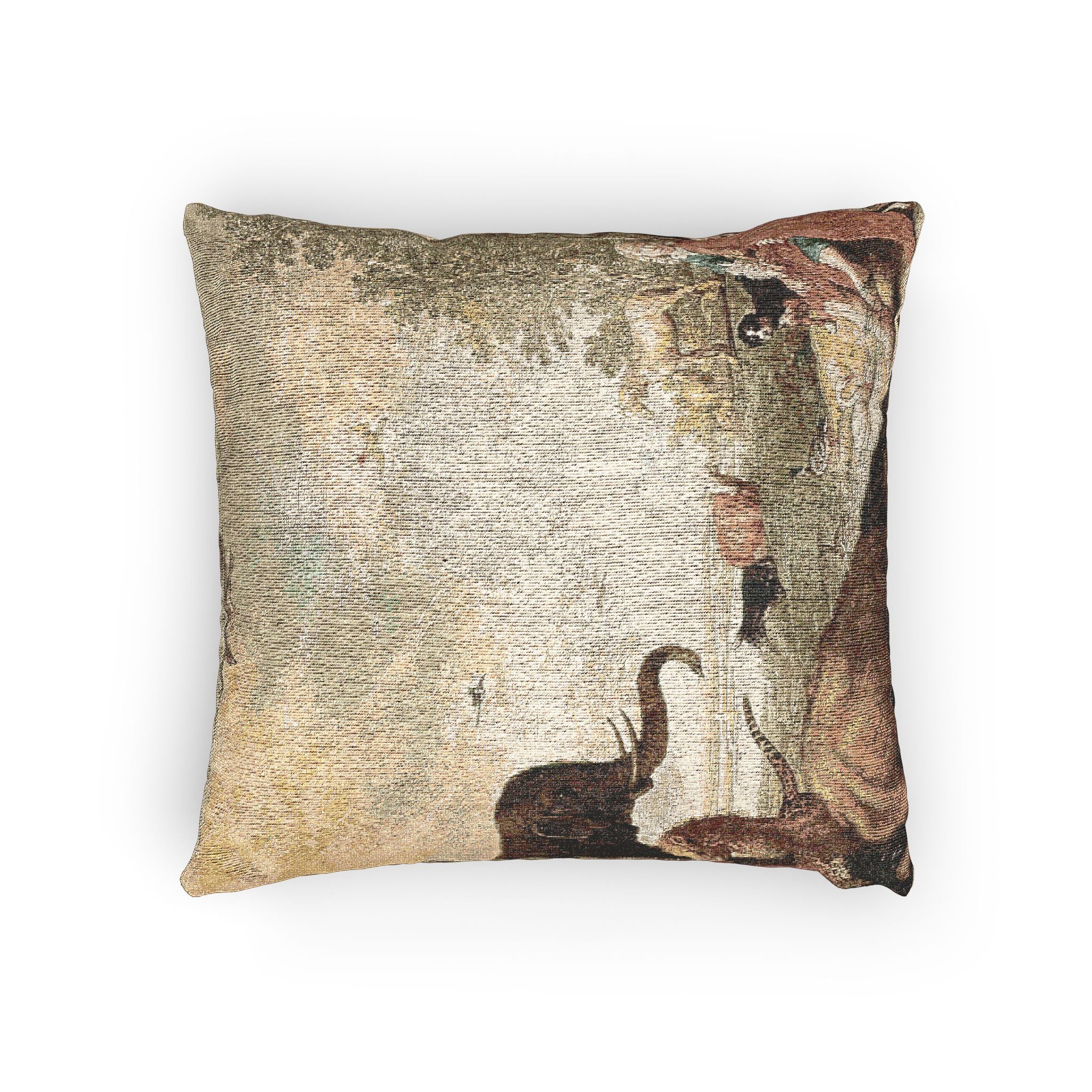 Dessau, Anhaltische Gemäldegalerie, Aelbert Jacobsz. Cuyp, Orpheus und die Tiere | Woven Pillow - Image 4