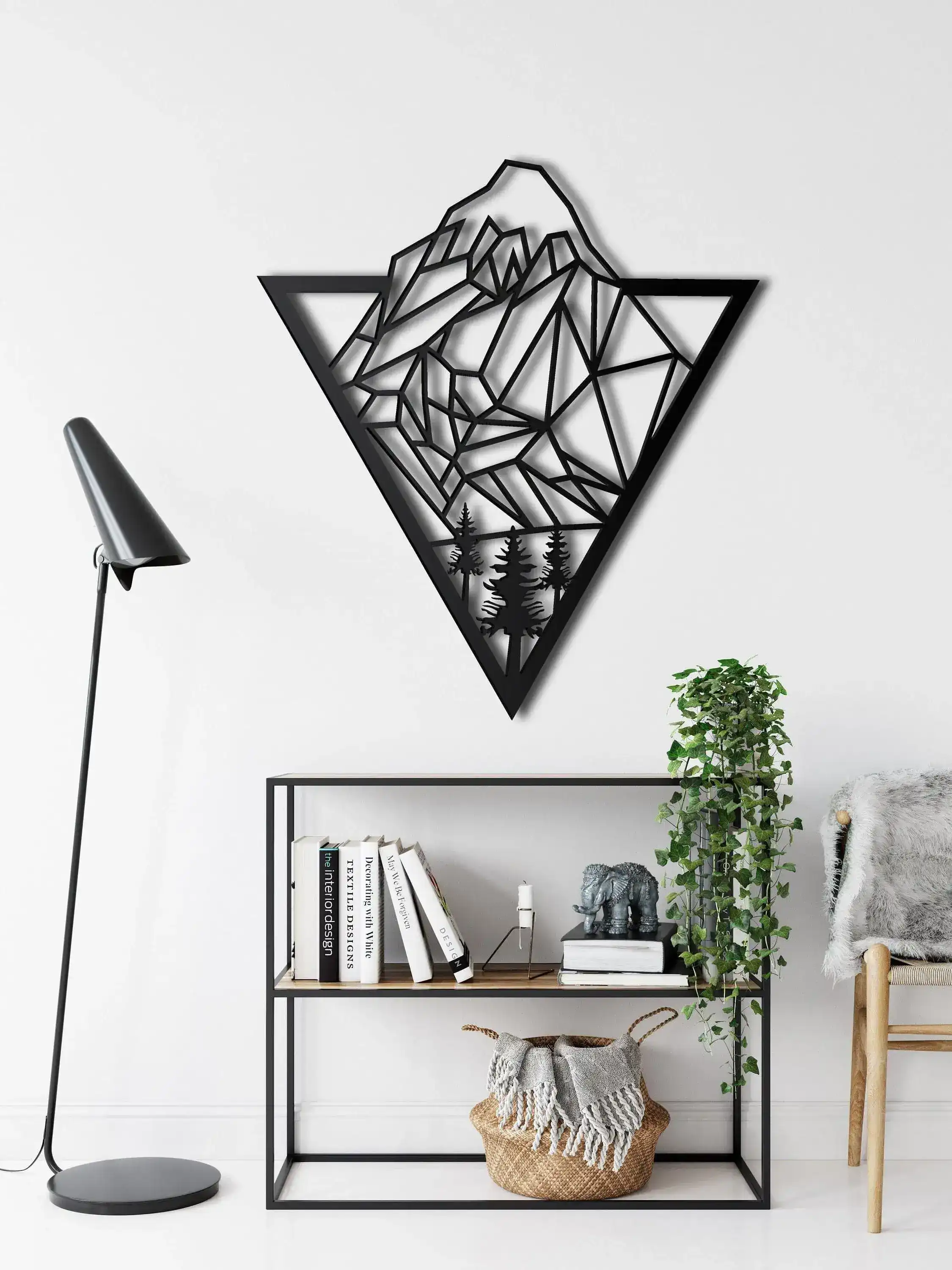 Diamond Mountain Peek Metal Wall Hanging Decor - Image 4