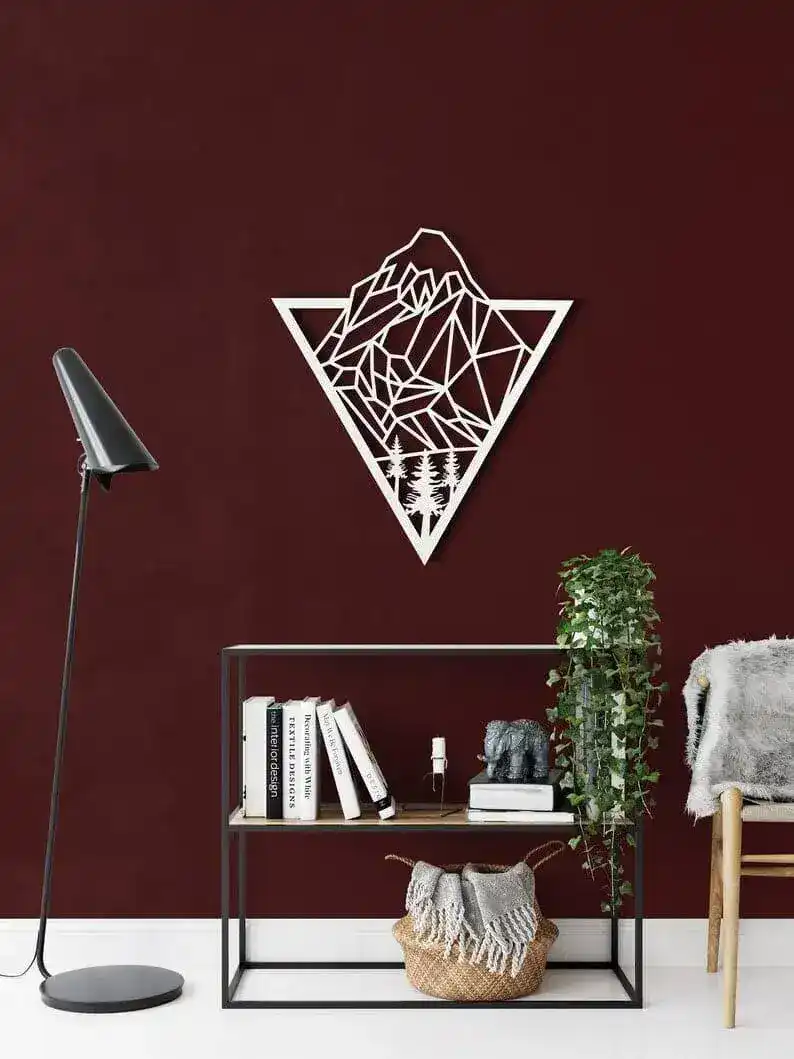 Diamond Mountain Peek Metal Wall Hanging Decor - Image 6