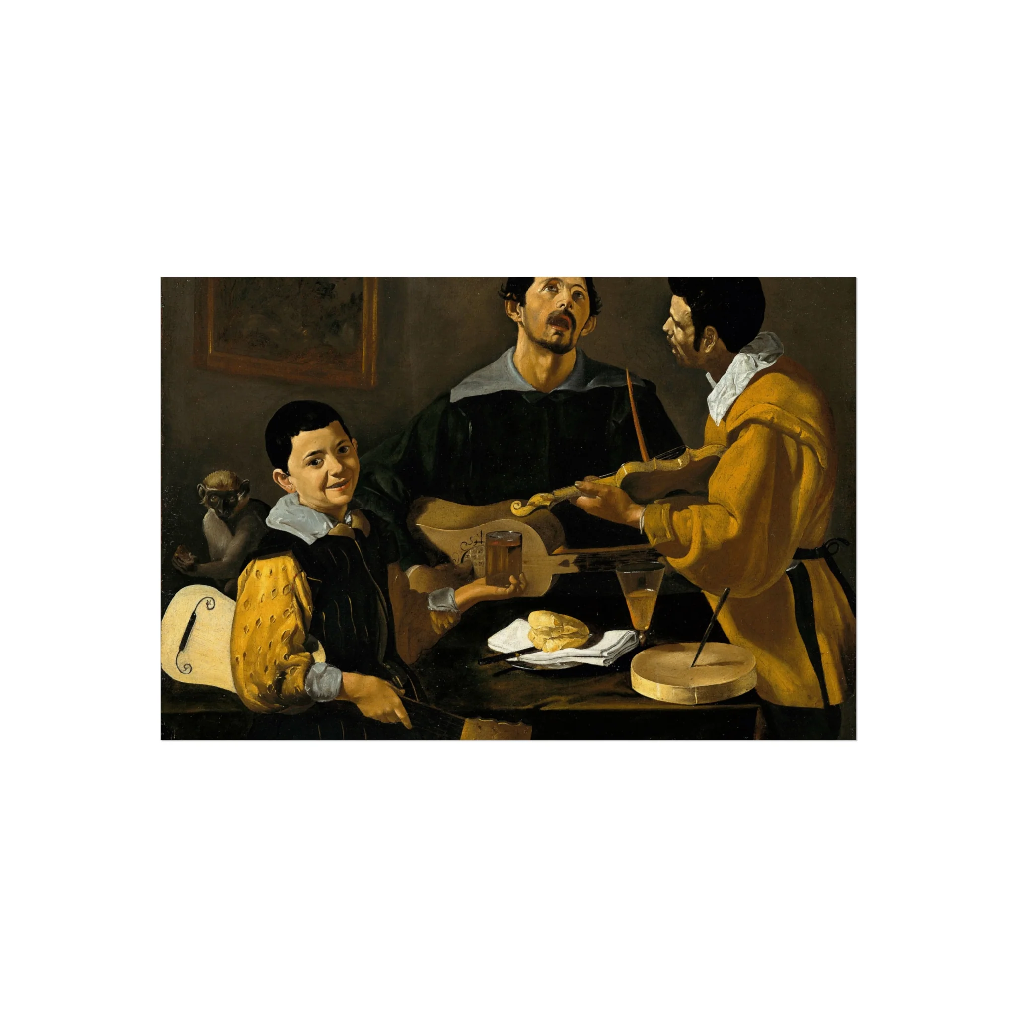 Diego Velázquez - The Three Musicians - Google Art Project | Fine Art Poster - Image 4