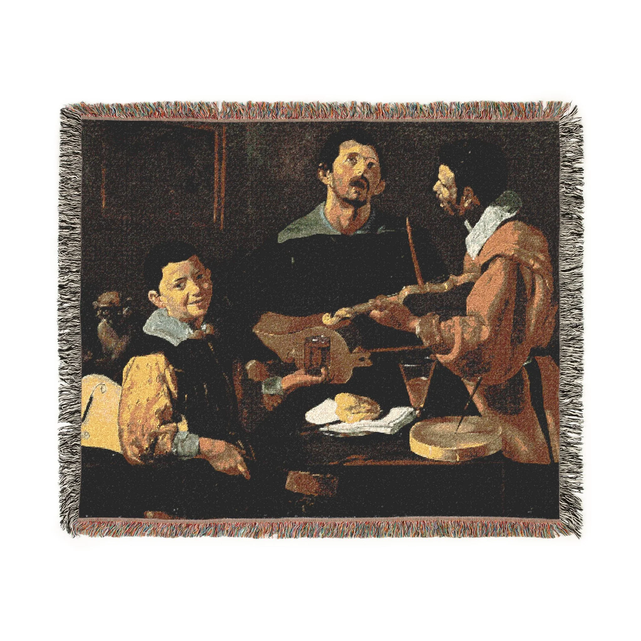 Diego Velázquez - The Three Musicians - Google Art Project | Woven Tapestry Blanket - Image 2