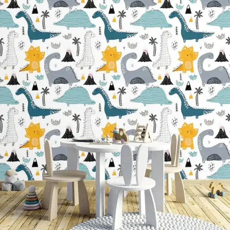 Dinosaur World Illustrated Wallpaper - Image 4