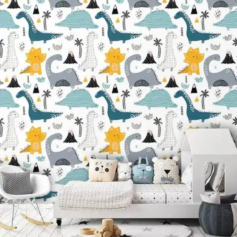 Dinosaur World Illustrated Wallpaper - Image 5
