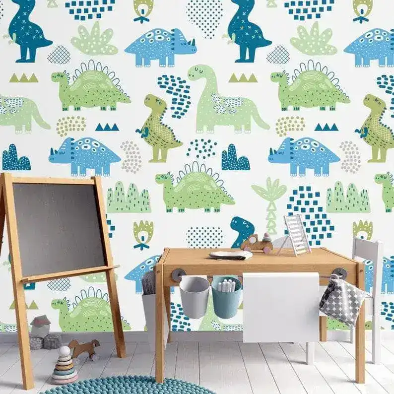 Dinosaurs in the Park Nursery Wallpaper - Image 3