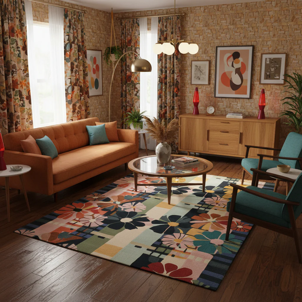 Disco Daisies Hand Tufted Wool Rug - Image 3