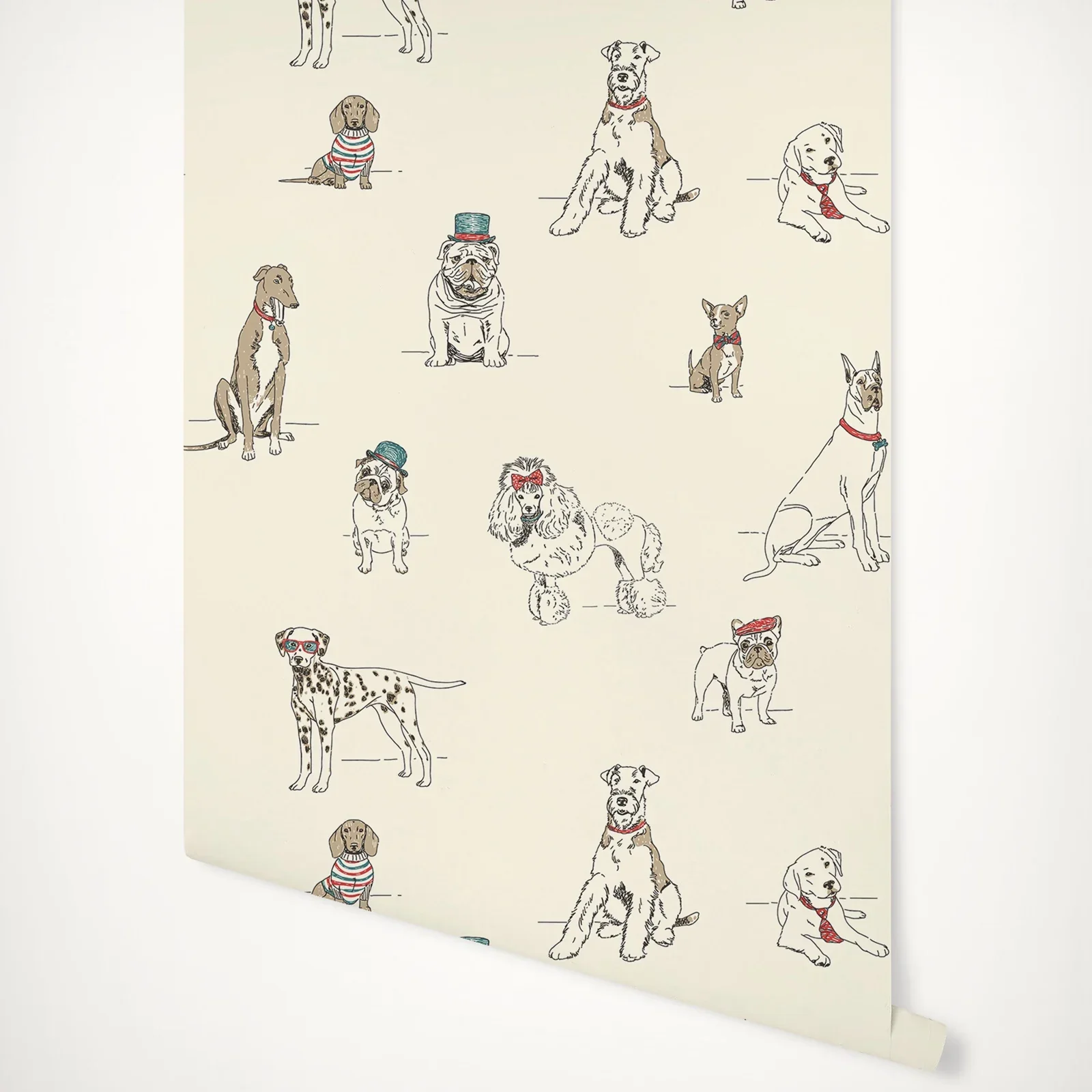 Dogs Toile Wallpaper - Image 3