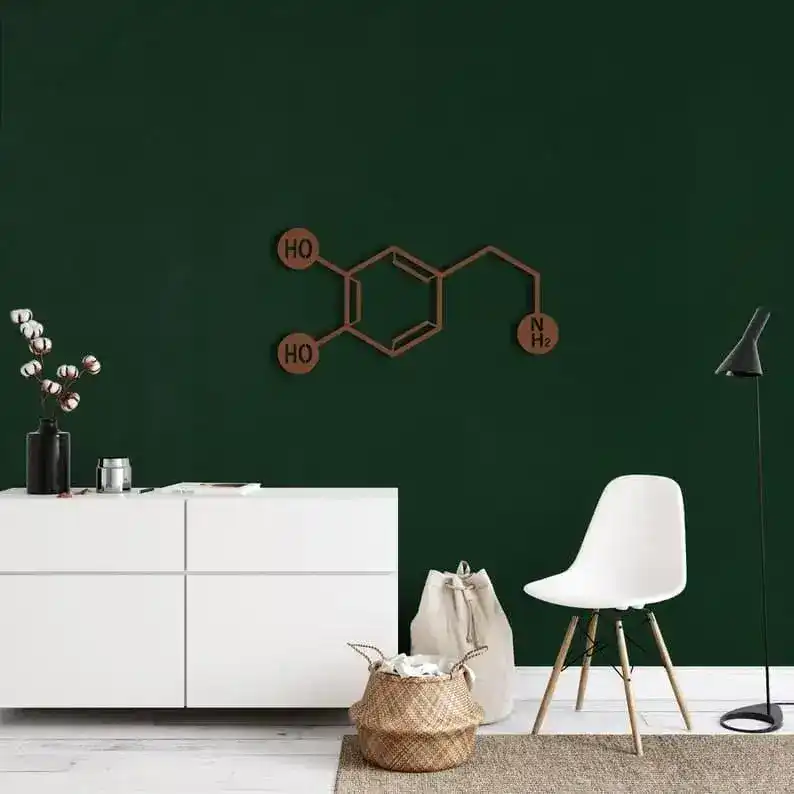 Dopamine Molecule Metal Wall Hanging Decor - Image 3