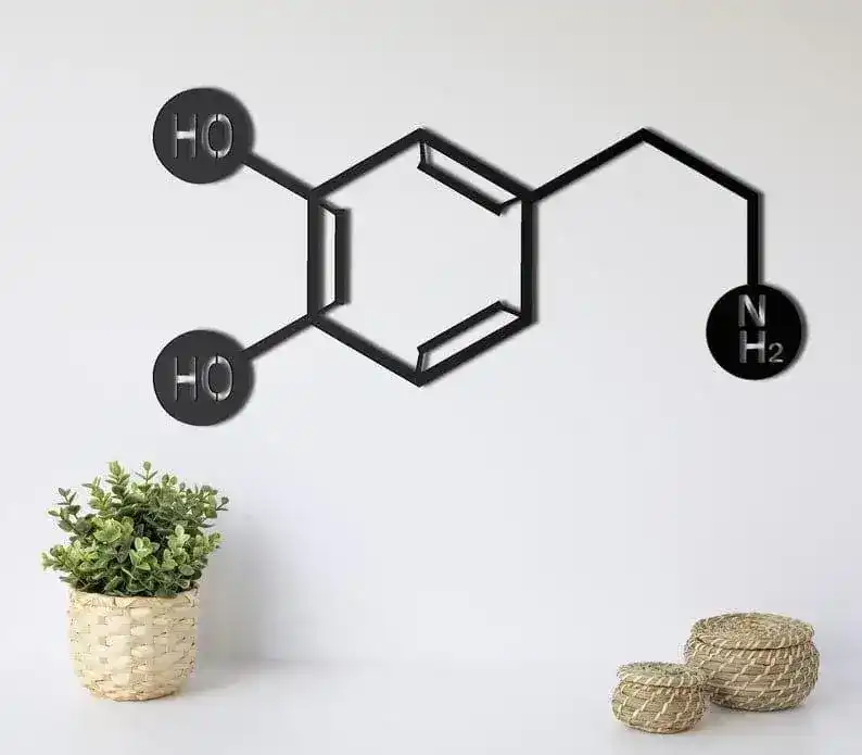 Dopamine Molecule Metal Wall Hanging Decor - Image 6