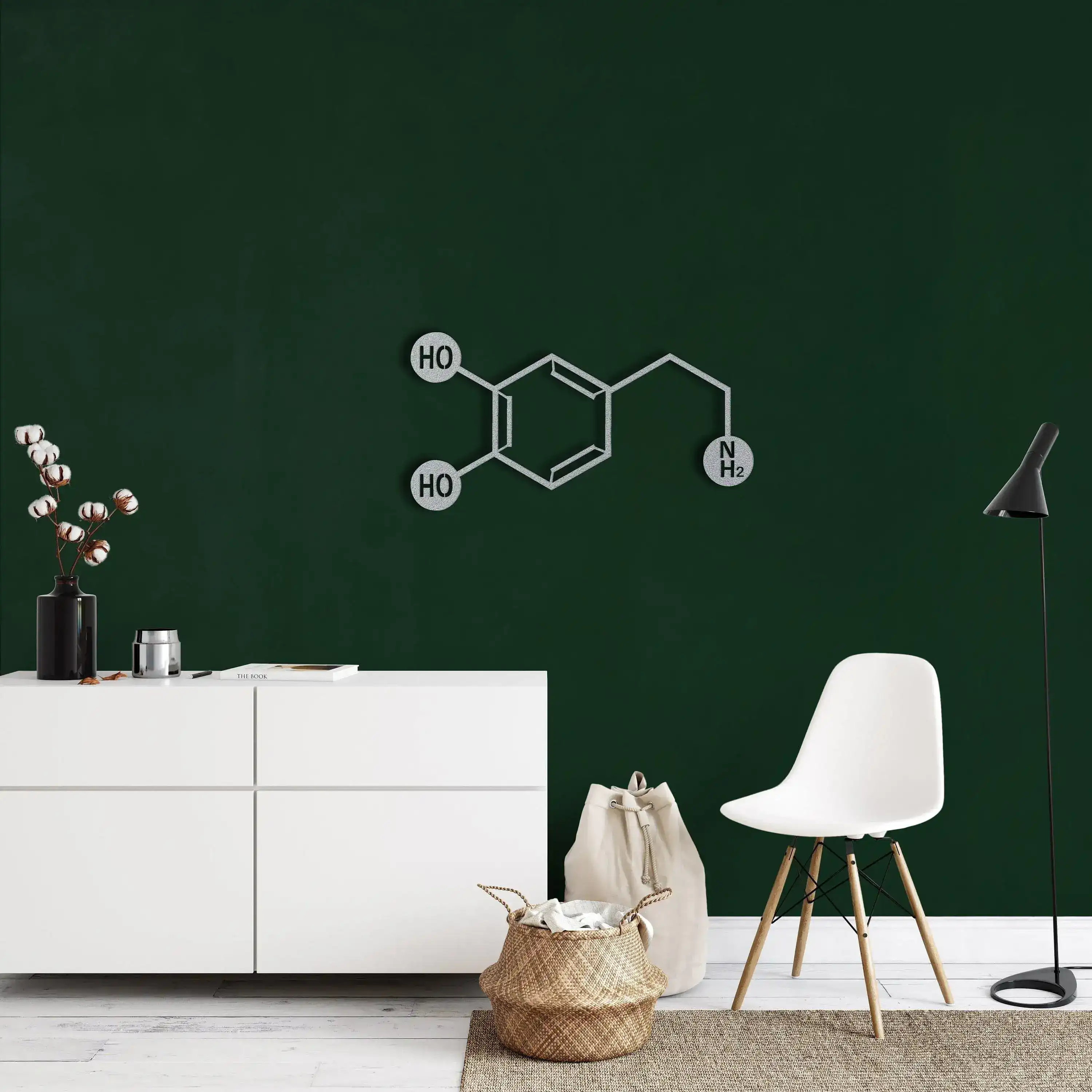 Dopamine Molecule Metal Wall Hanging Decor - Image 9