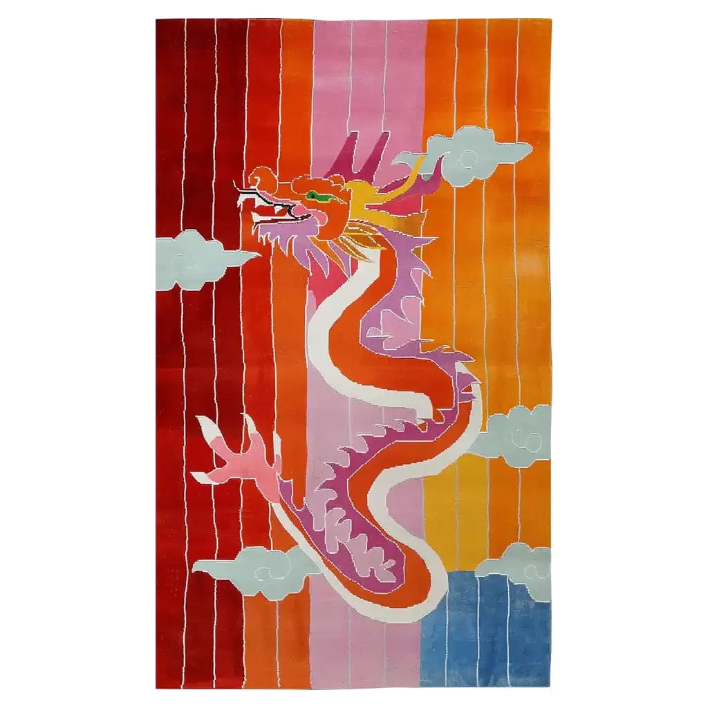 Dragon Ascent Hand Tufted Wool Rug