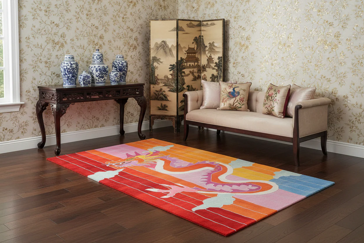 Dragon Ascent Hand Tufted Wool Rug - Image 2