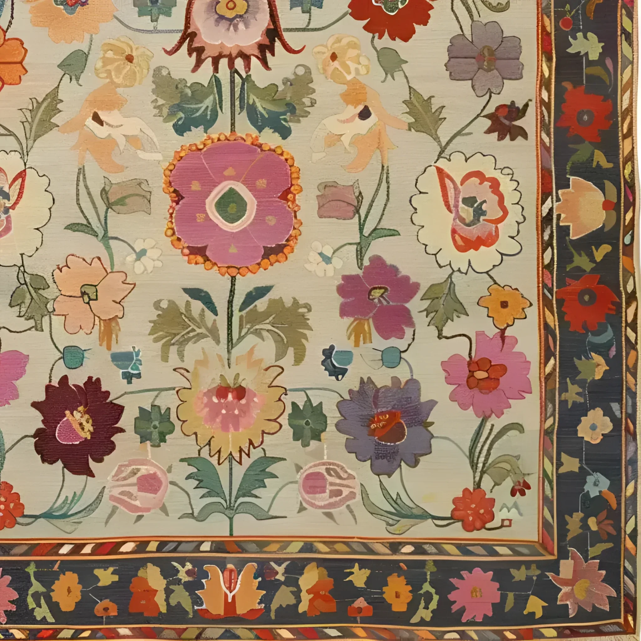 Dreamy Floral Hand Knotted Area Rug - Image 6