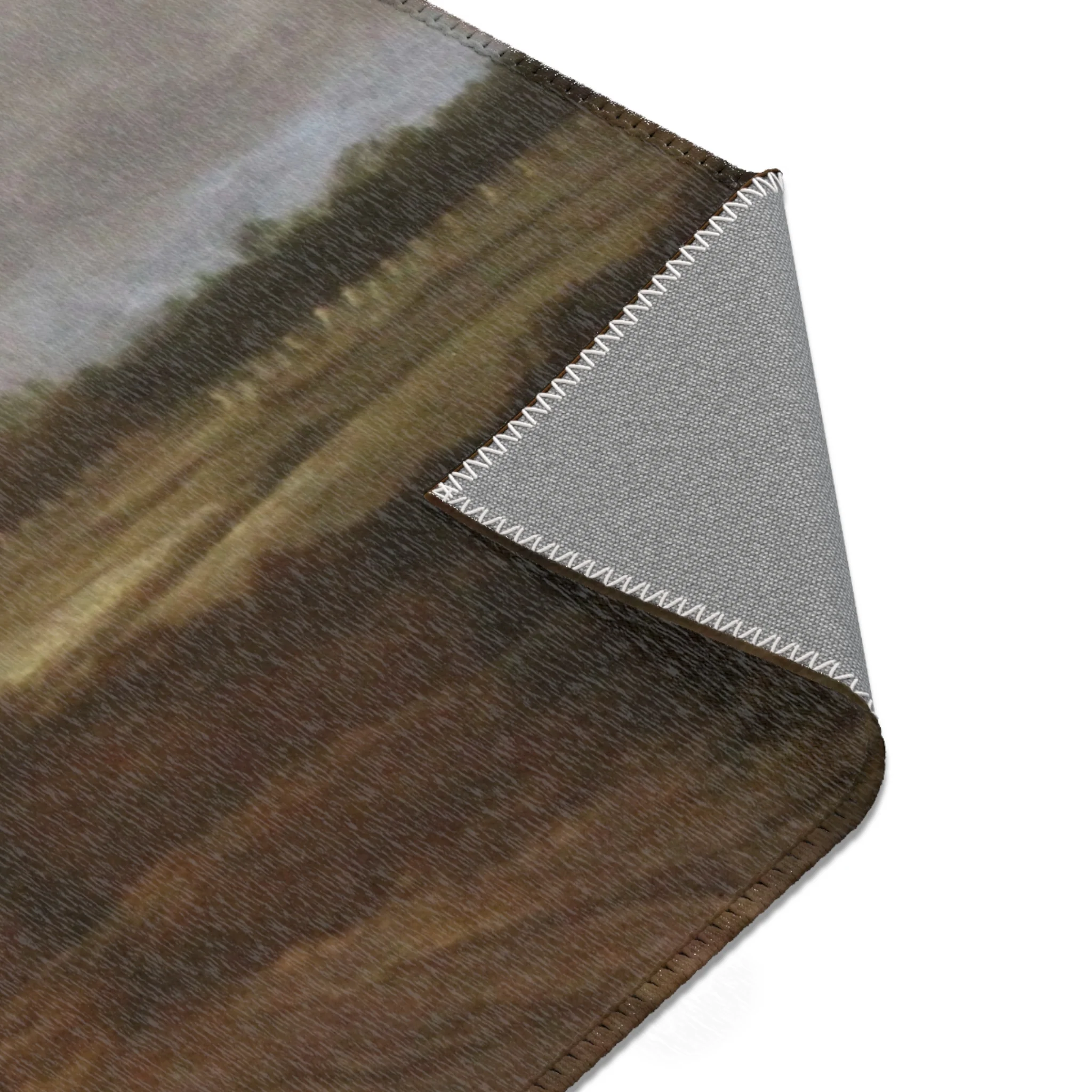 Dresden, Gemäldegalerie Alte Meister, Jacob van Ruisdael, ein Walddorf hinter Dünen | Area Rug - Image 17