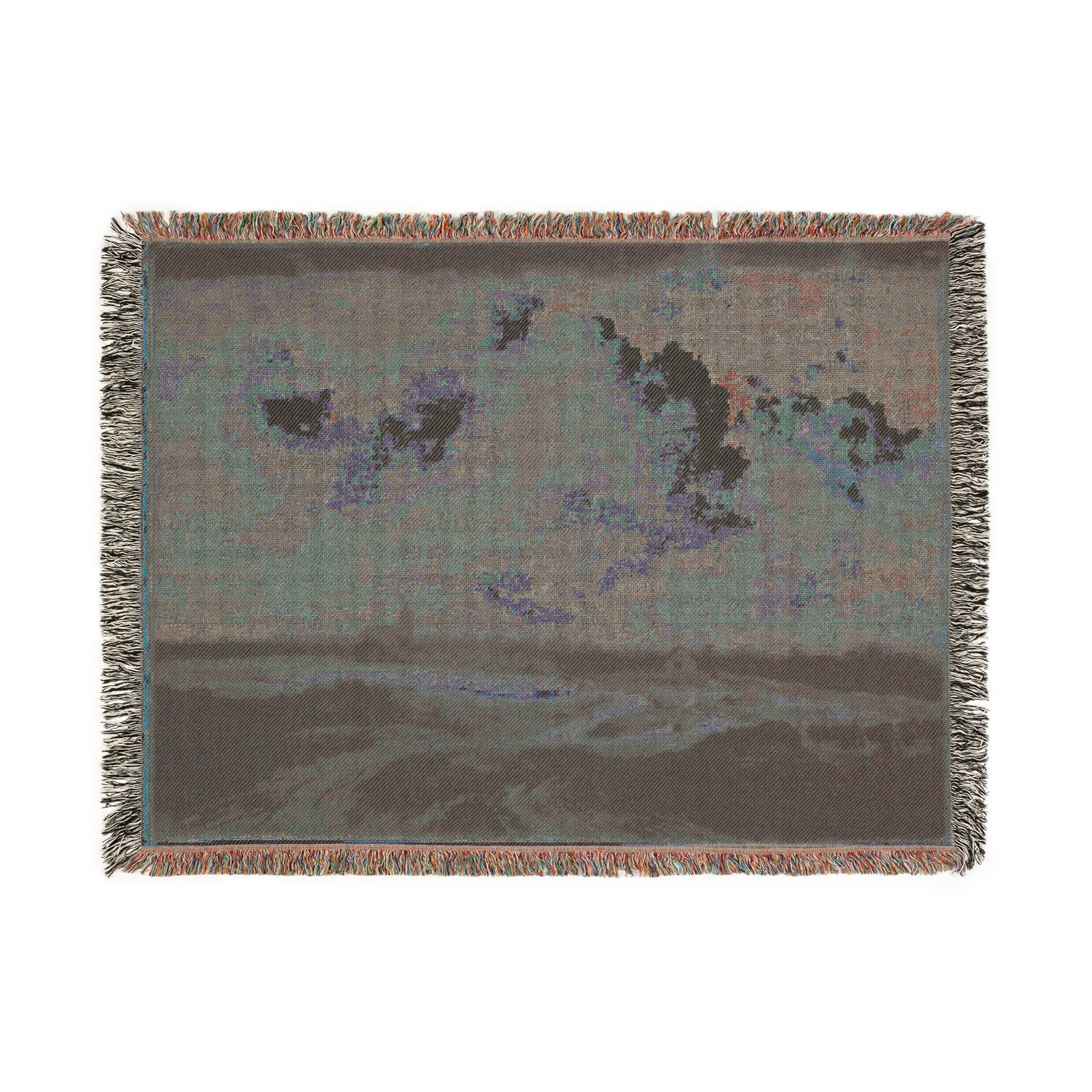Dresden, Gemäldegalerie Alte Meister, Jacob van Ruisdael, ein Walddorf hinter Dünen | Woven Tapestry Blanket - Image 12