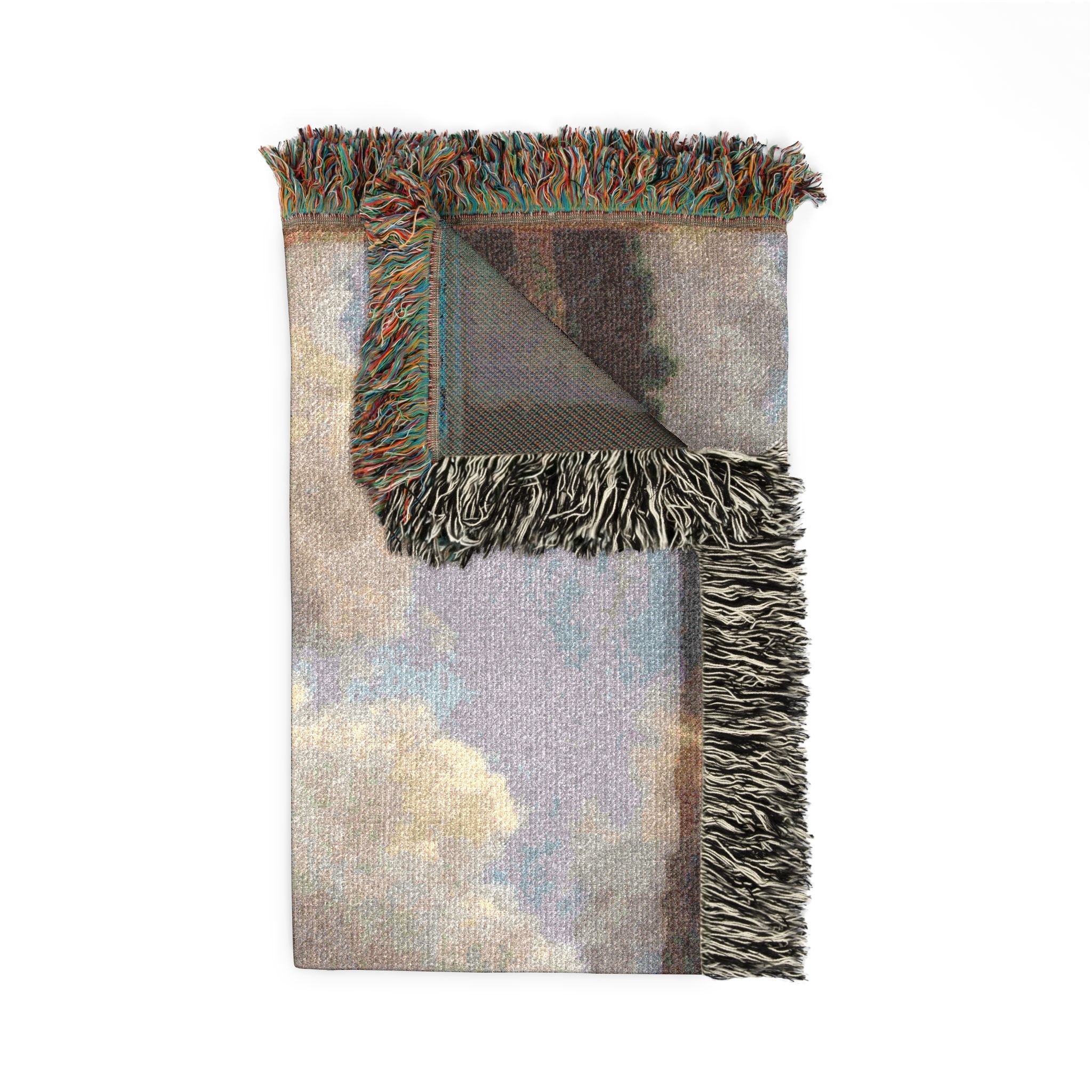 Dresden, Gemäldegalerie Alte Meister, Jacob van Ruisdael, ein Walddorf hinter Dünen | Woven Tapestry Blanket - Image 5