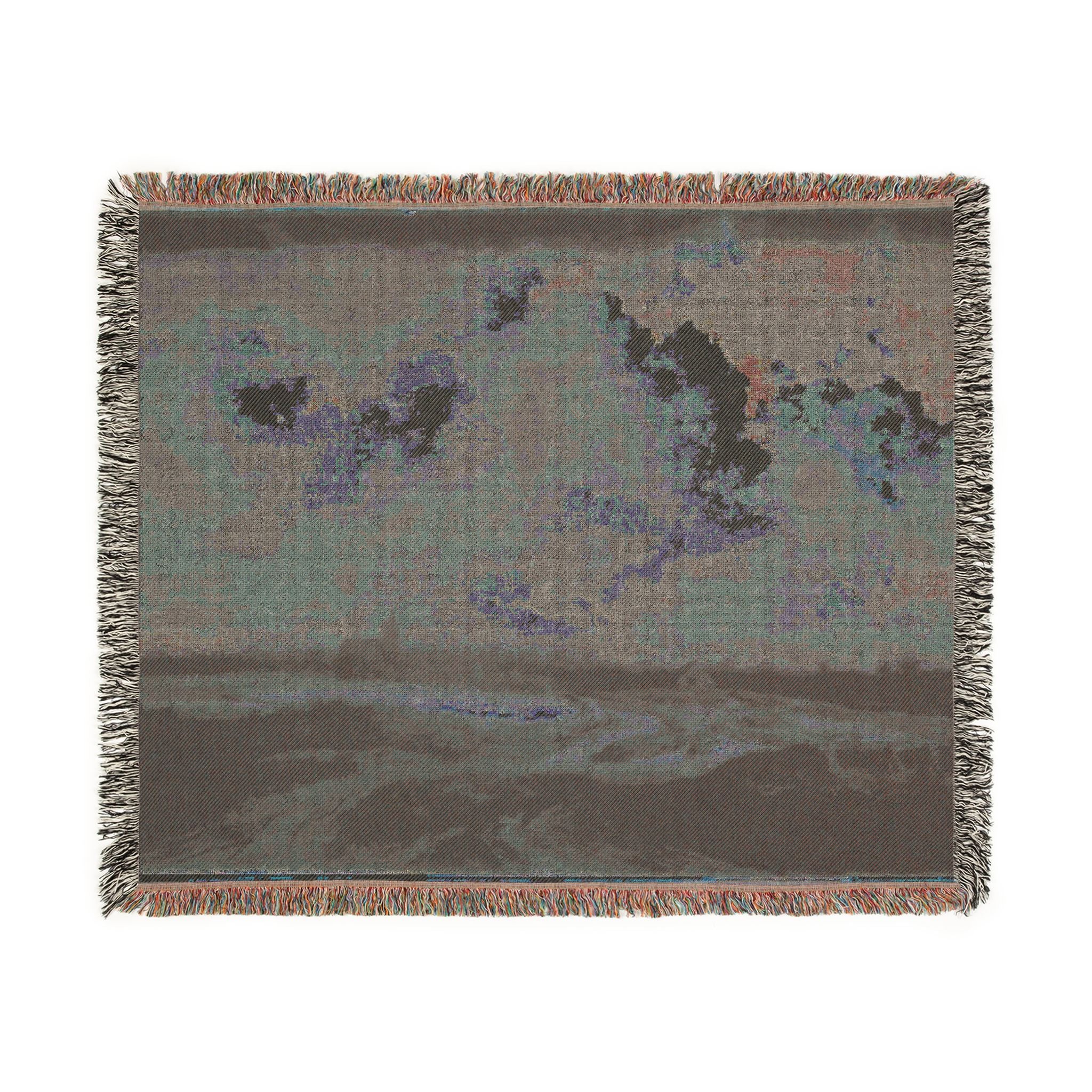 Dresden, Gemäldegalerie Alte Meister, Jacob van Ruisdael, ein Walddorf hinter Dünen | Woven Tapestry Blanket - Image 8