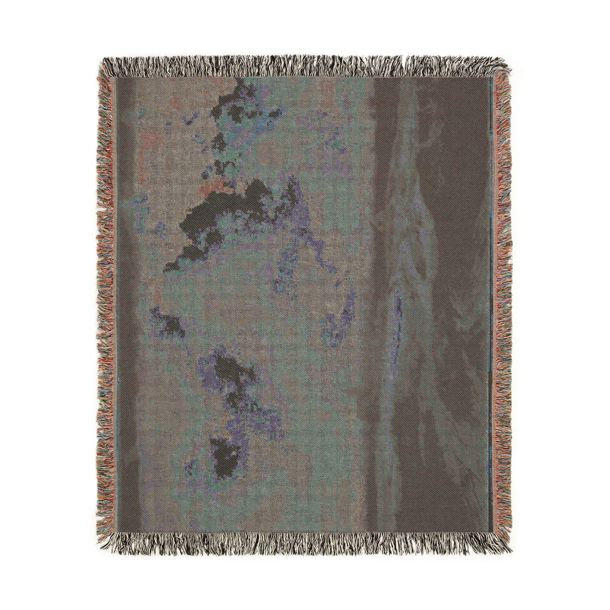 Dresden, Gemäldegalerie Alte Meister, Jacob van Ruisdael, ein Walddorf hinter Dünen | Woven Tapestry Blanket - Image 9