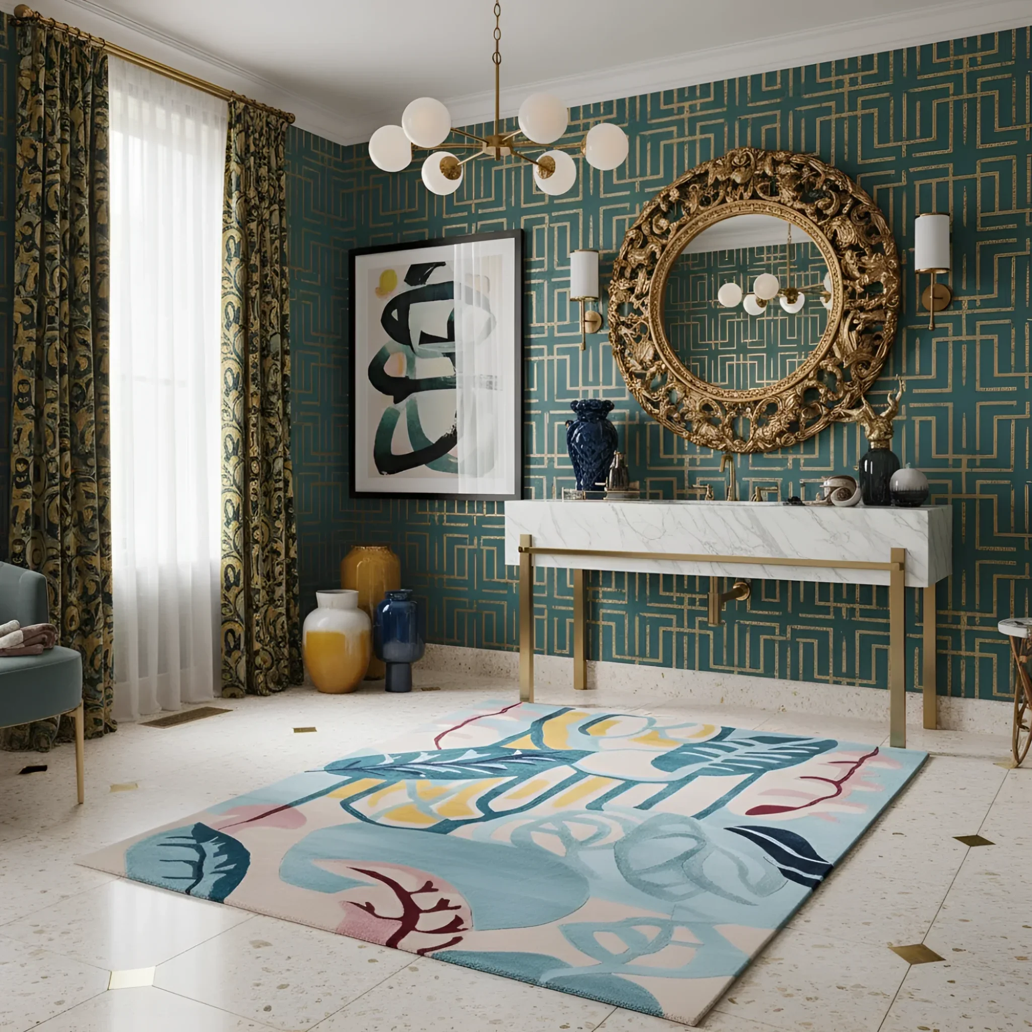 Drift Leaf Riff Hand Tufted Rug - Image 7