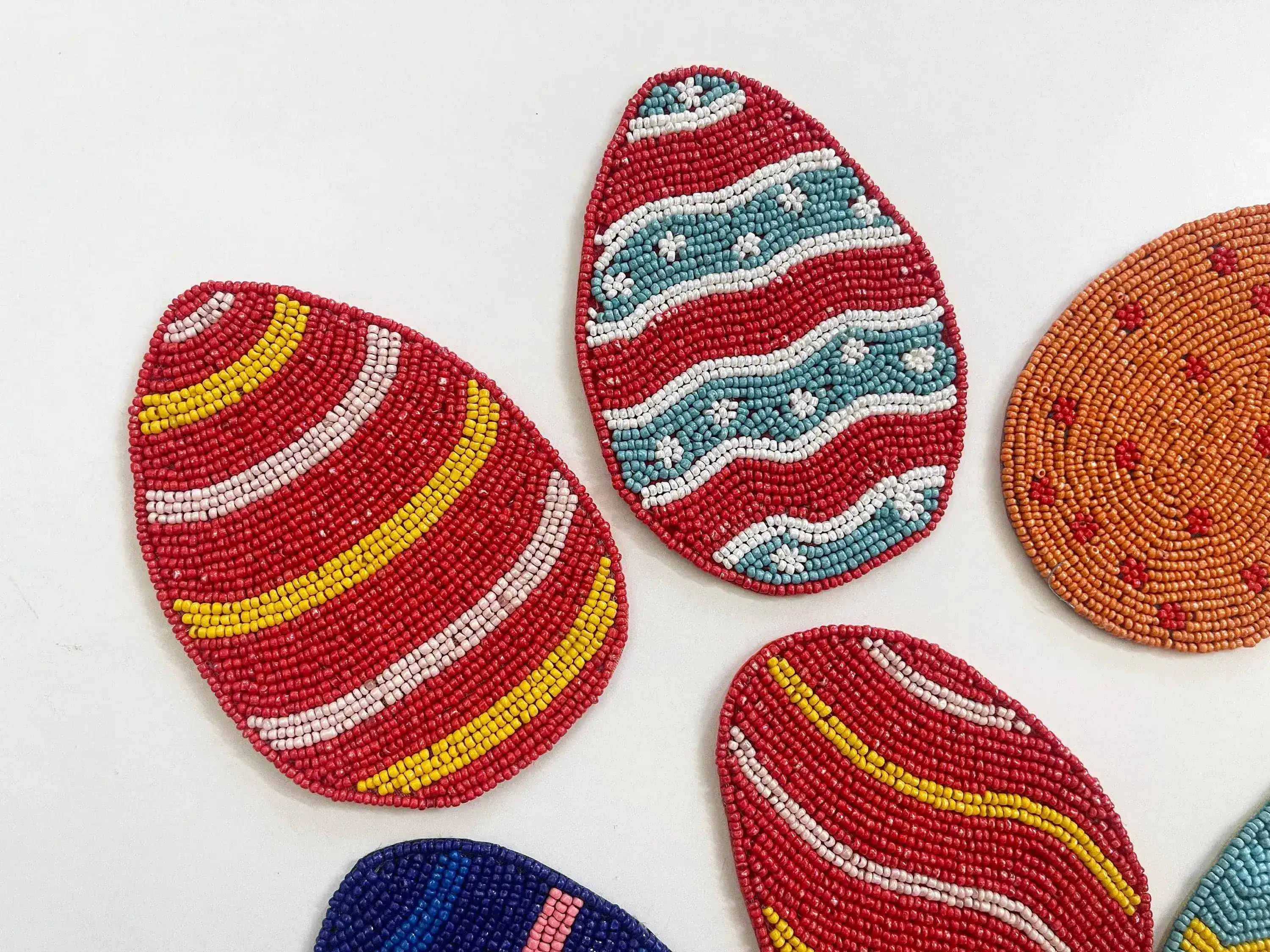 Easter Egg Bead Coasters - Set of 6 - Image 4