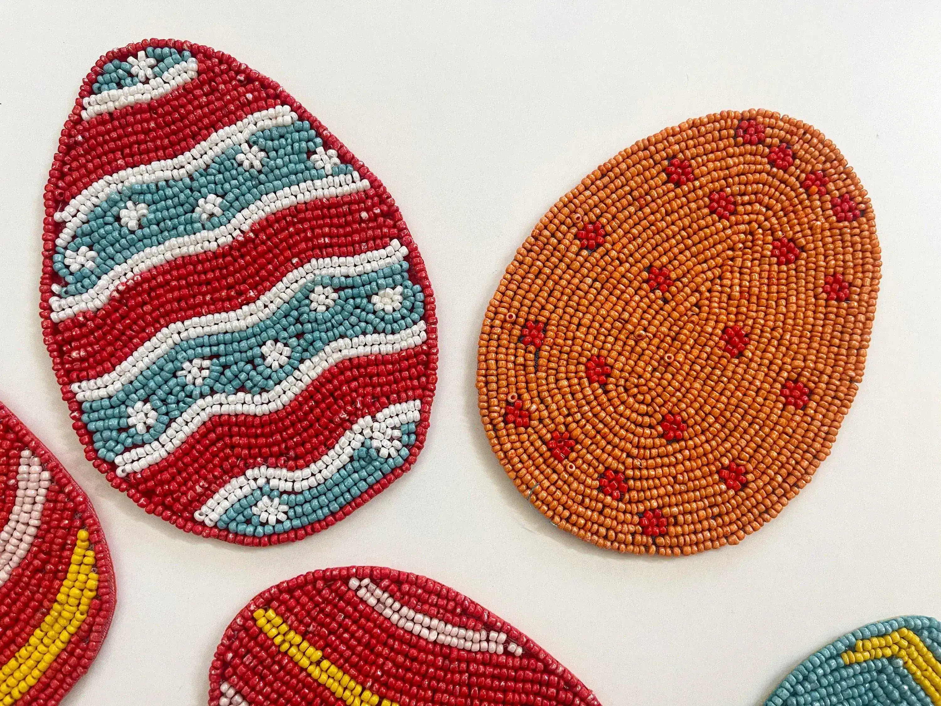 Easter Egg Bead Coasters - Set of 6 - Image 7