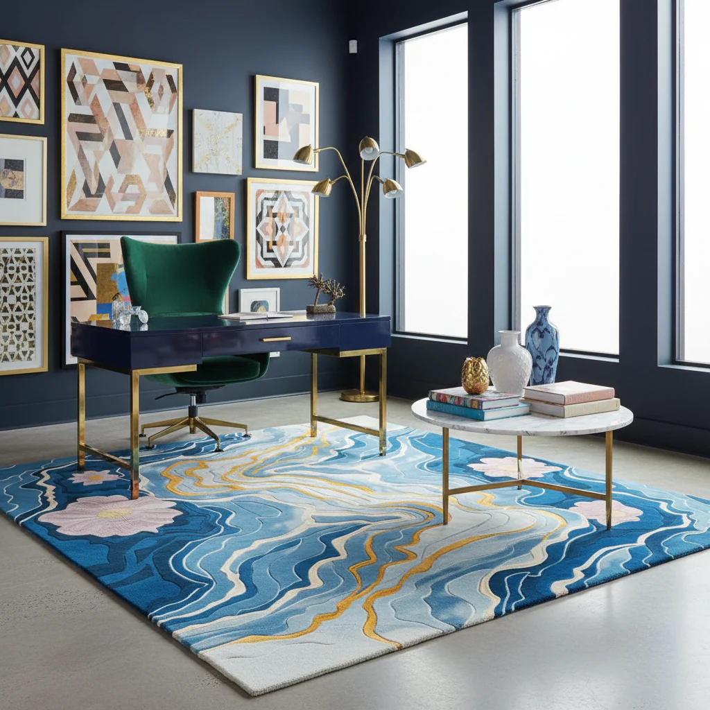 Ebb and Bloom Hand Tufted Wool Rug - Image 2