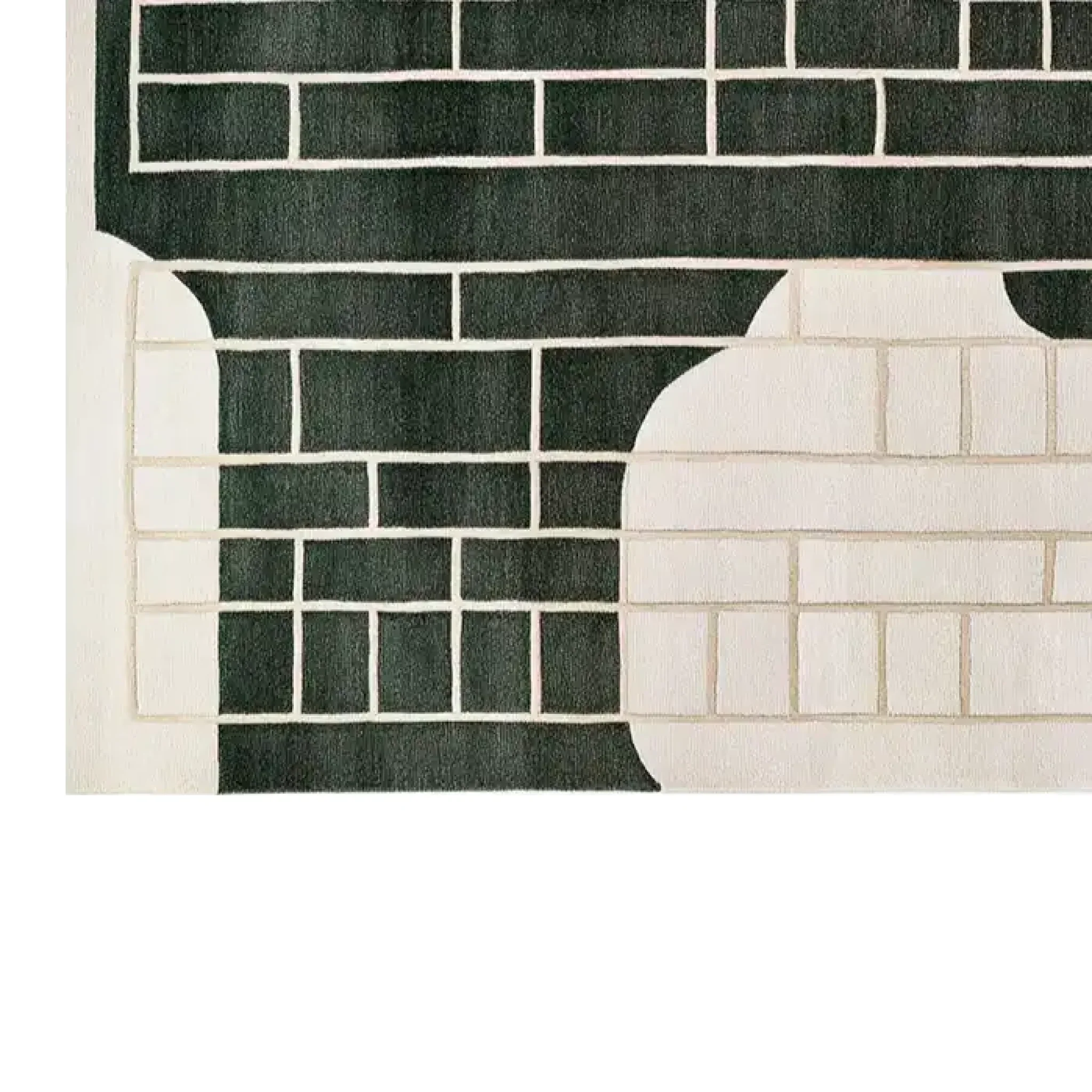 Ebony Lattice Dream Knotted Wool Rug - Image 3