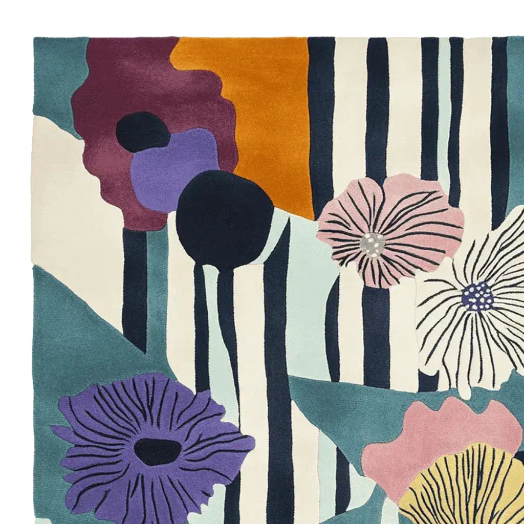 Eclectic Bloom Hand Tufted Rug - Image 5